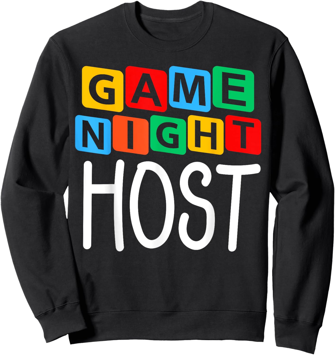 Trivia Night Team Family Game Night Host Sweatshirt - Sweatshirt | Black