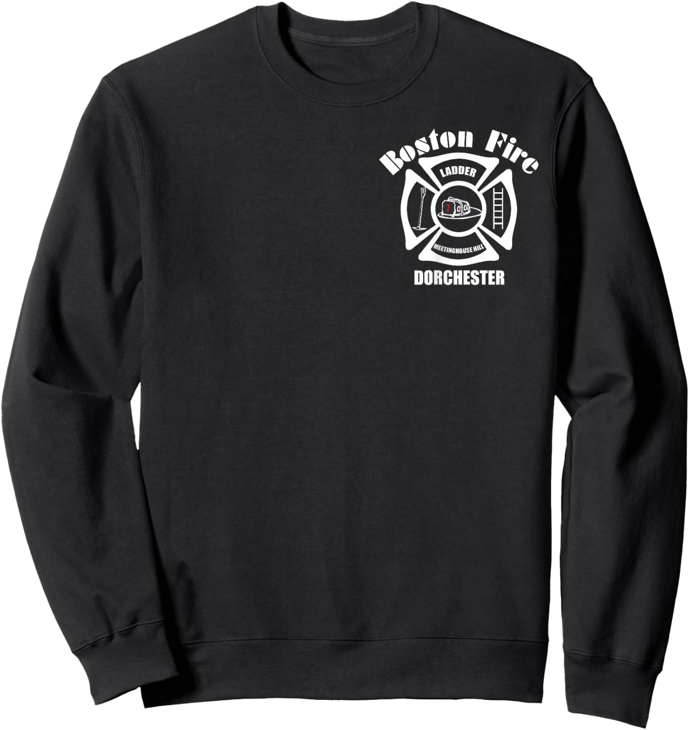 Boston Fire Department Ladder 7 King of The Hill Sweatshirt - Sweatshirt | Black