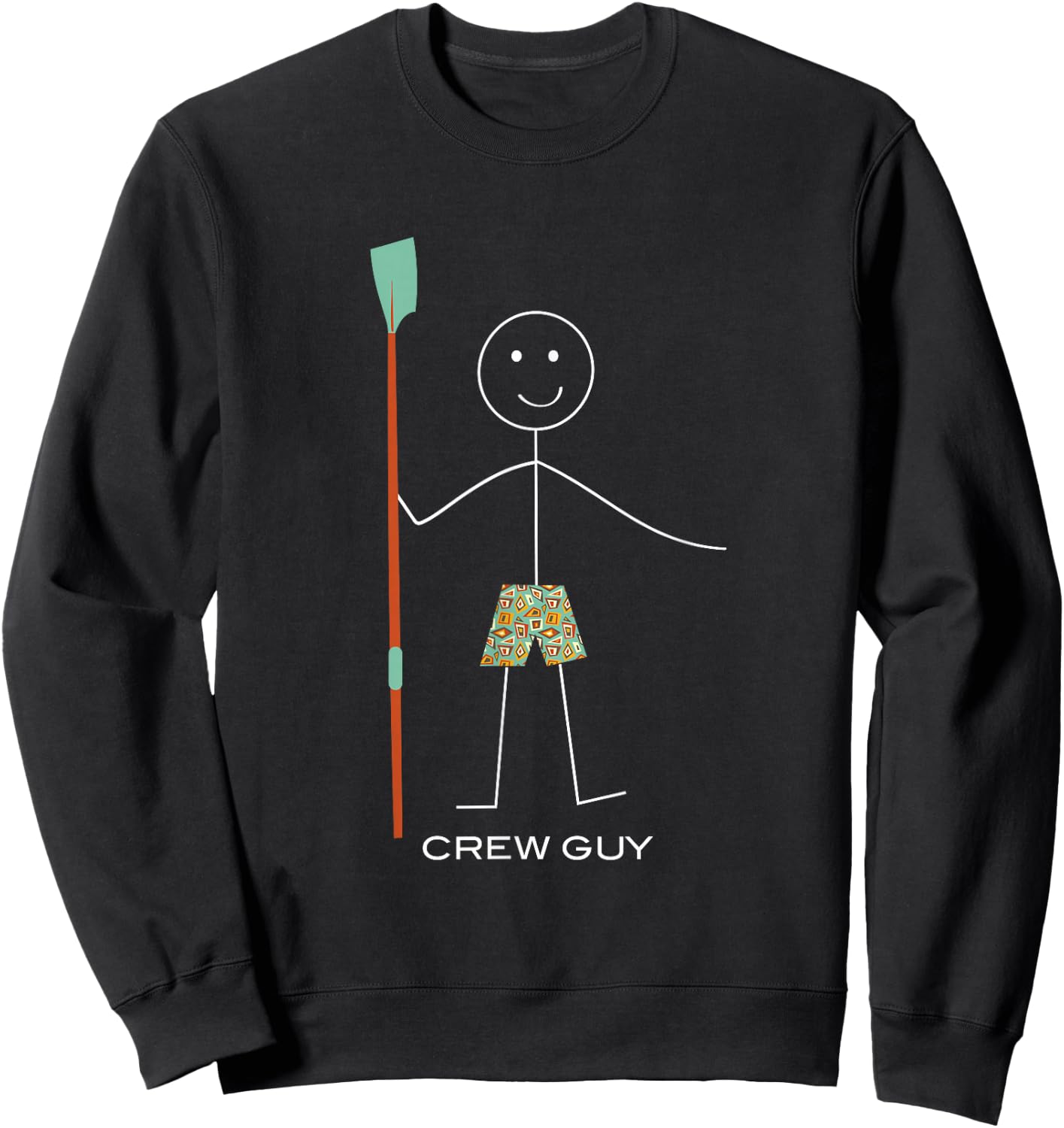 Funny Crew Guy, Boys Rowing Sweatshirt - Sweatshirt | Black
