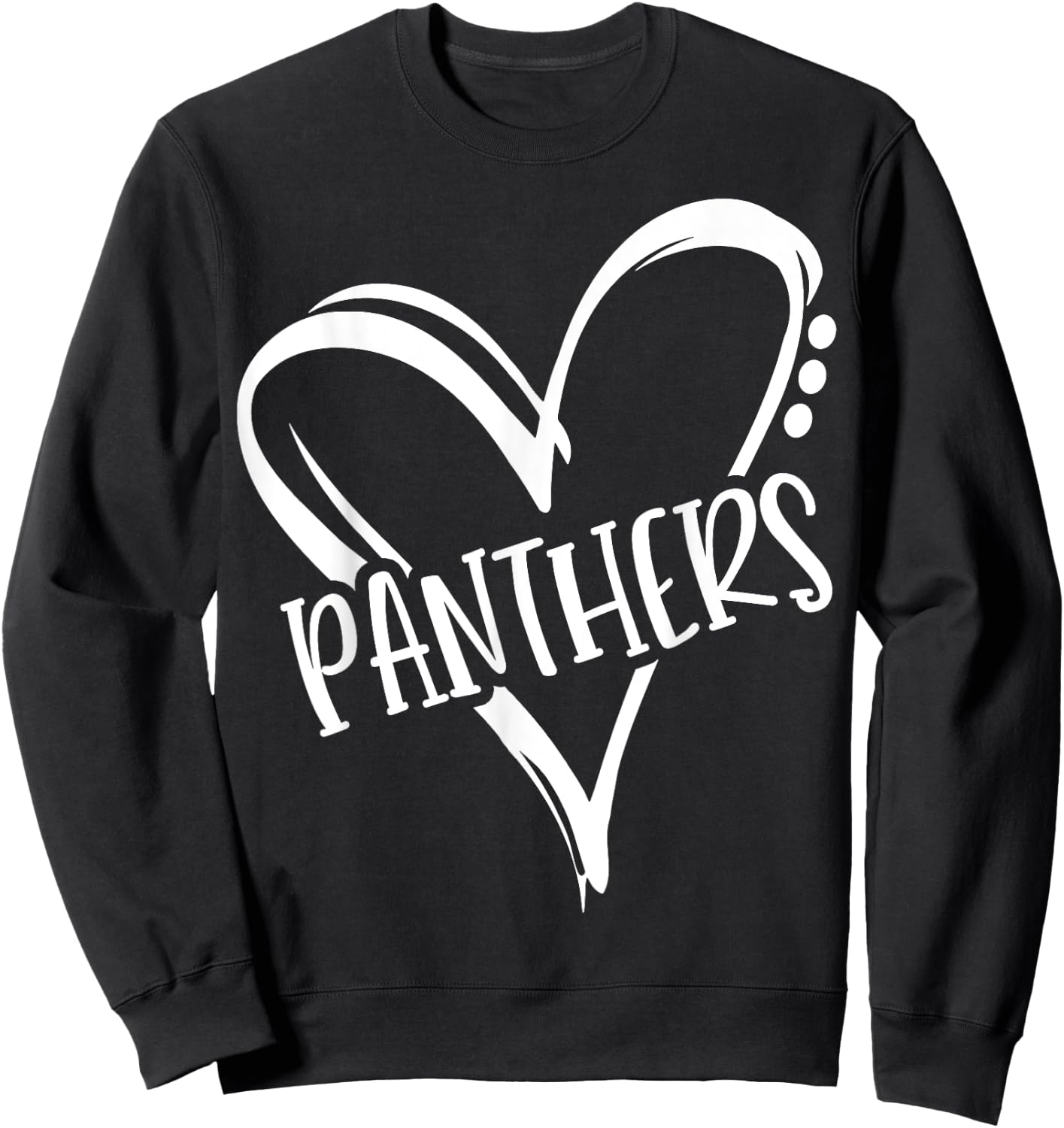 Retro Panthers Mascot, School Spirit, Panthers Sports Sweatshirt - Sweatshirt | Black