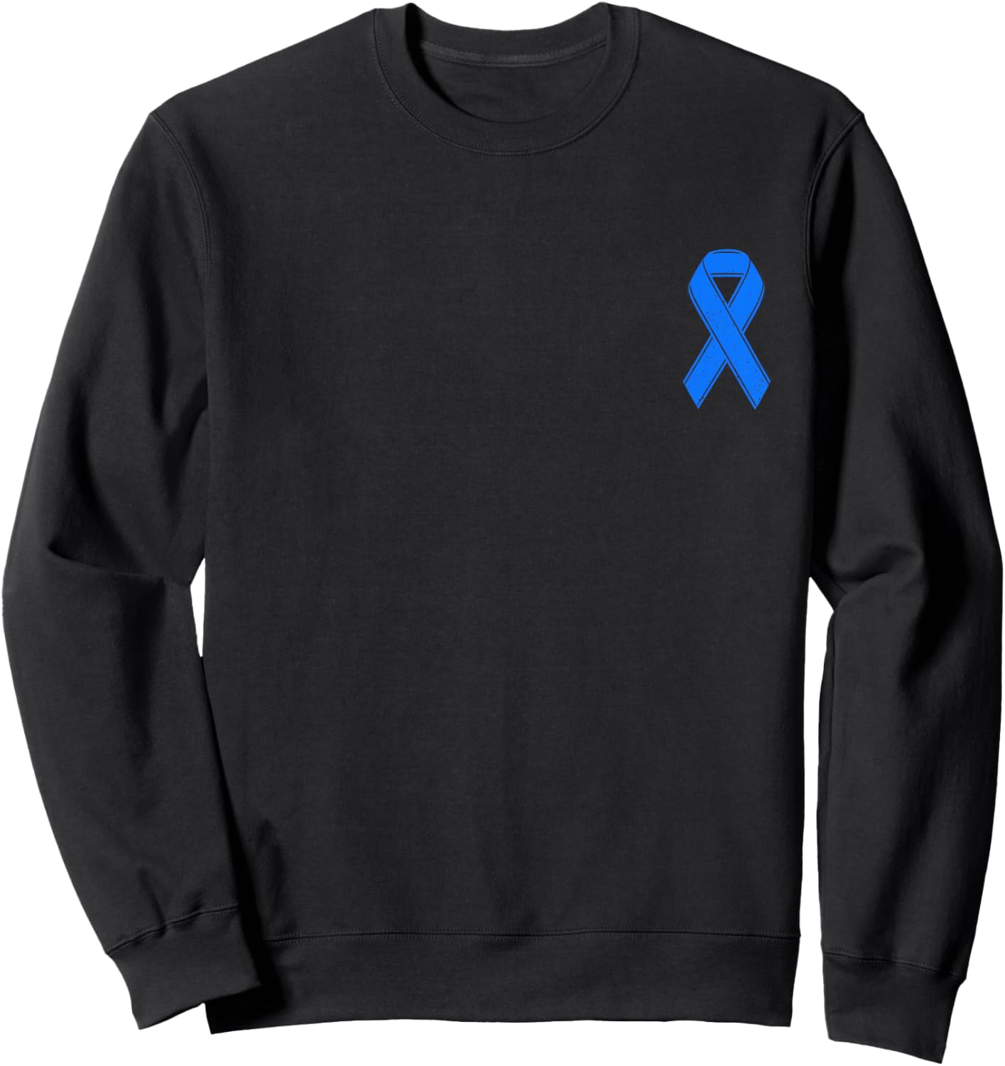 Diabetes Awareness Month Blue Ribbon T1D Type 1 Diabetes Sweatshirt - Sweatshirt | Black