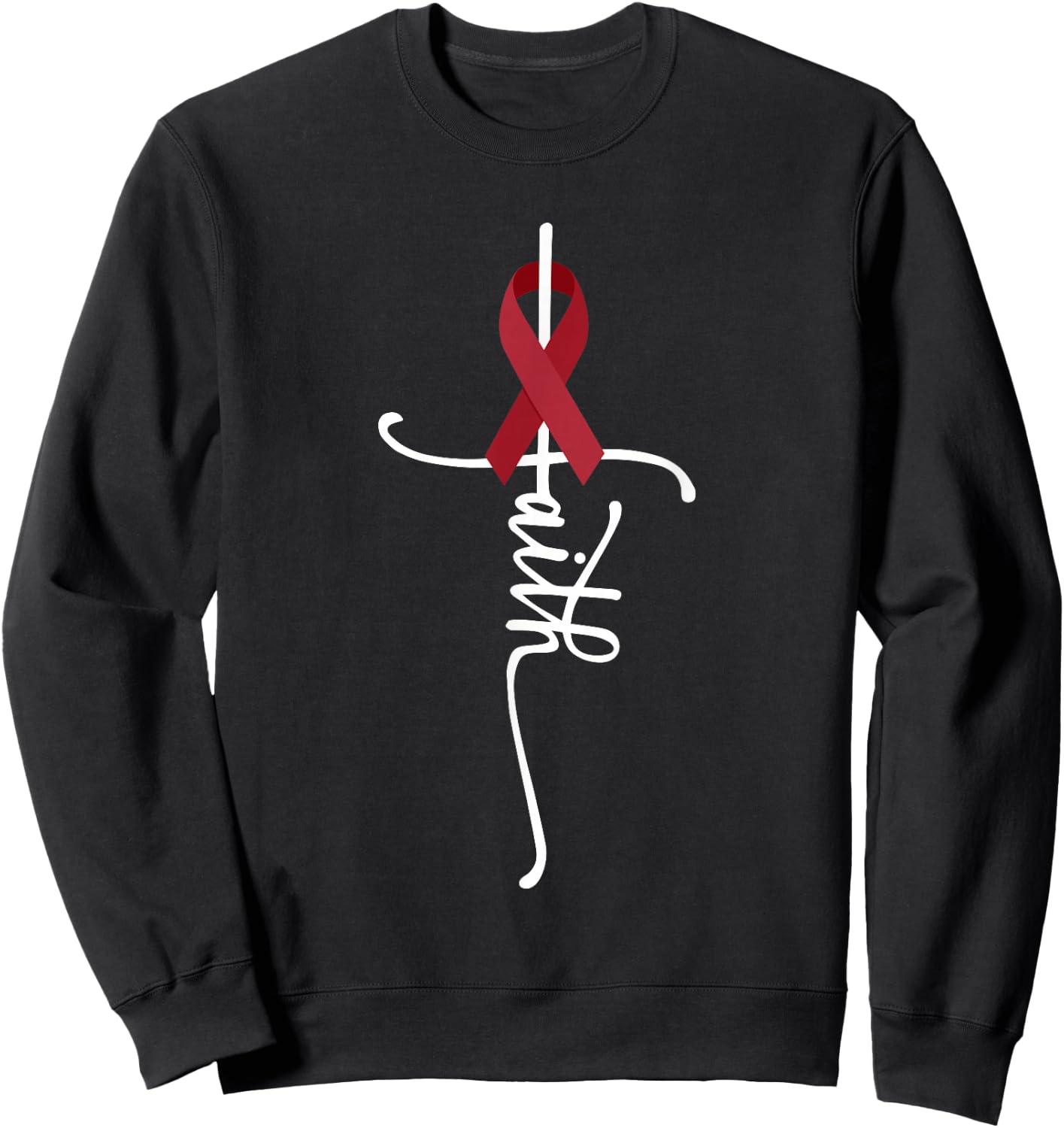 Multiple Myeloma Cancer Faith Multiple Myeloma Awareness Sweatshirt - Sweatshirt | Black