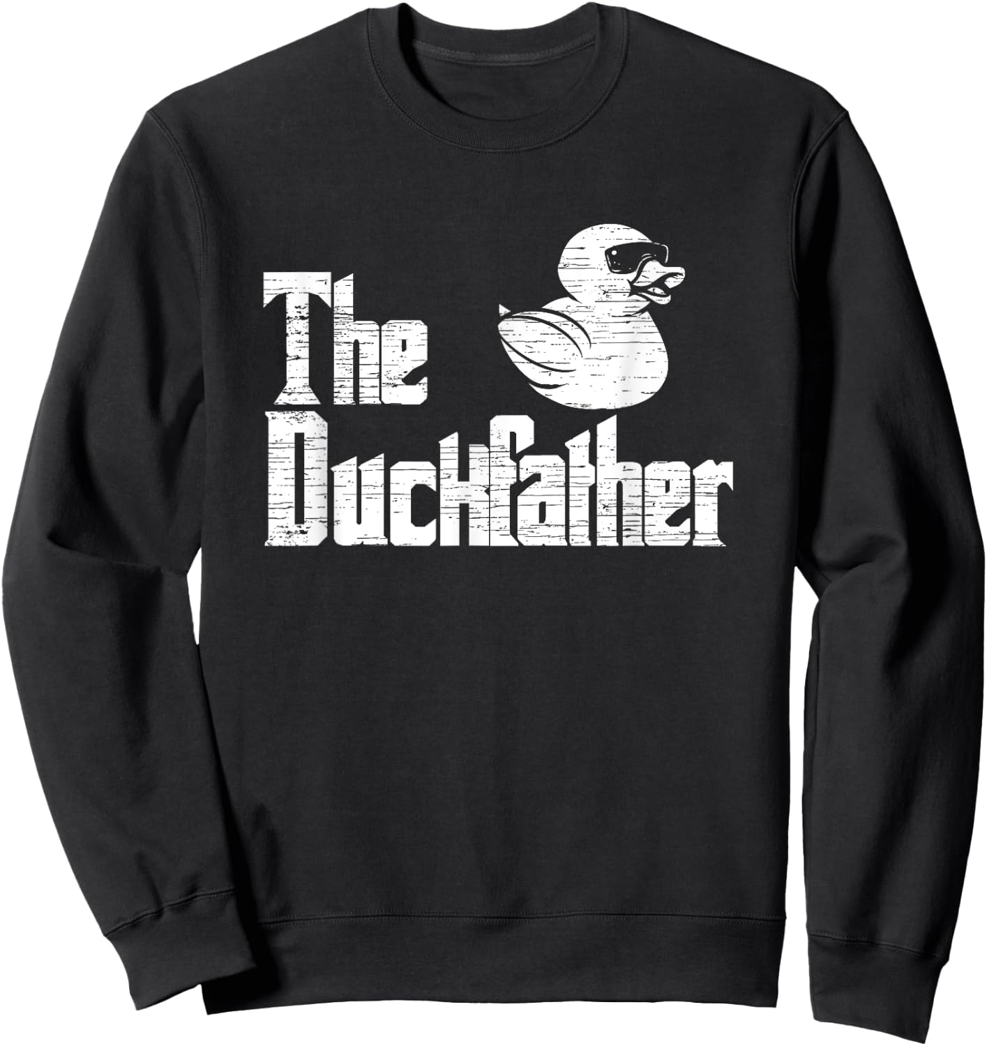 The Duckfather - Funny Rubber Duck Sweatshirt - Sweatshirt | Black