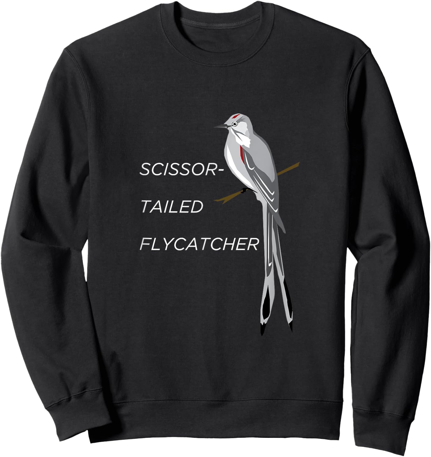 Scissor-tailed Flycatcher Shirt Kingbird Long Tail Bird Sweatshirt - Sweatshirt | Black