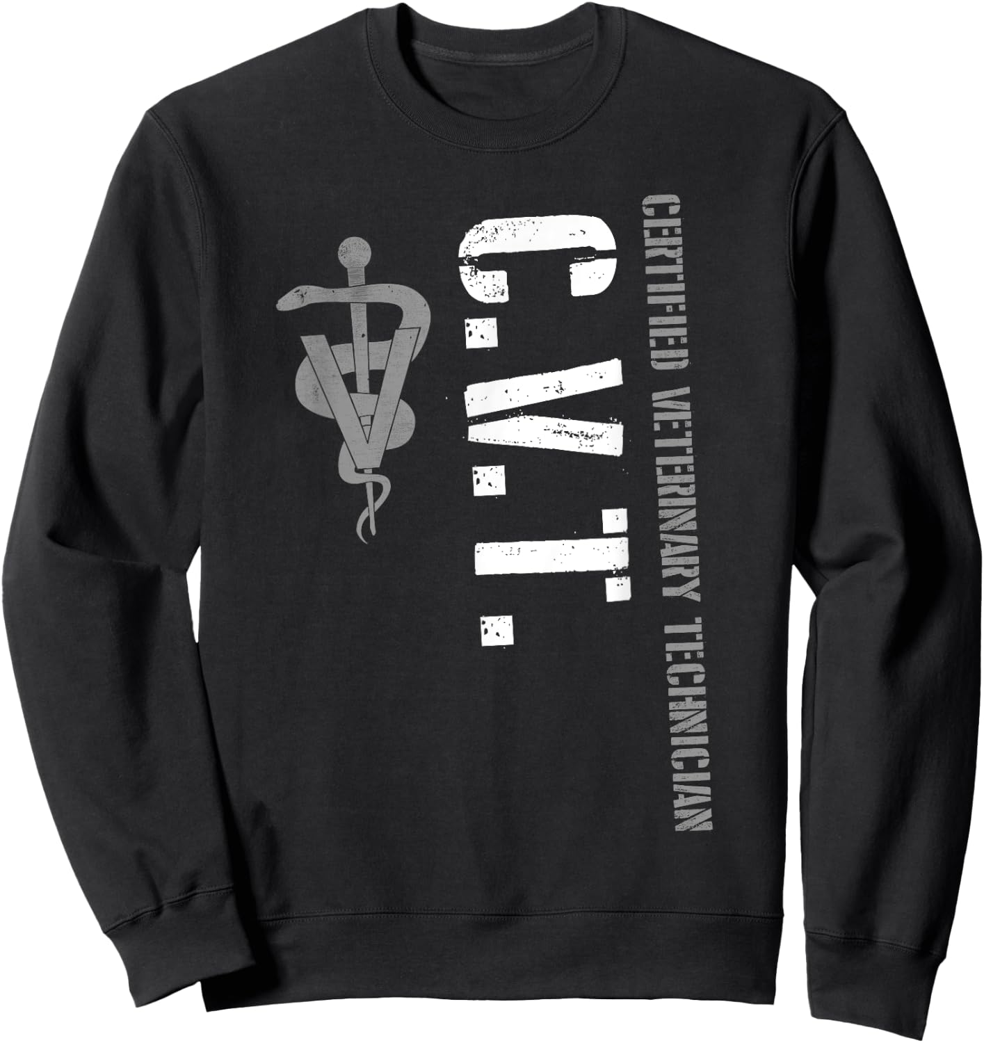 Certified Veterinary Technician CVT Veterinarian & Vet Tech Sweatshirt - Sweatshirt | Black