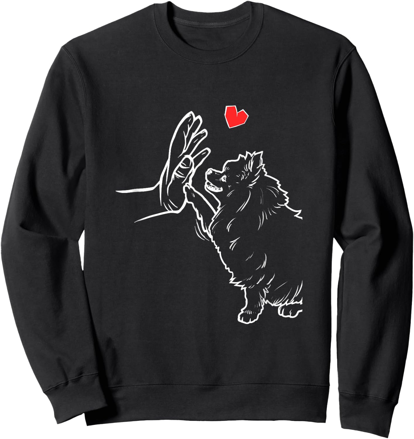 Pomeranian Dog Love Cute Pomeranian Sweatshirt - Sweatshirt | Black