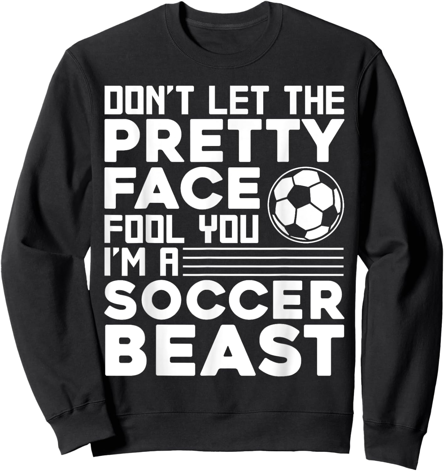 Cool Soccer Teen Girls Soccer Lover Player Sports Sweatshirt - Sweatshirt | Black