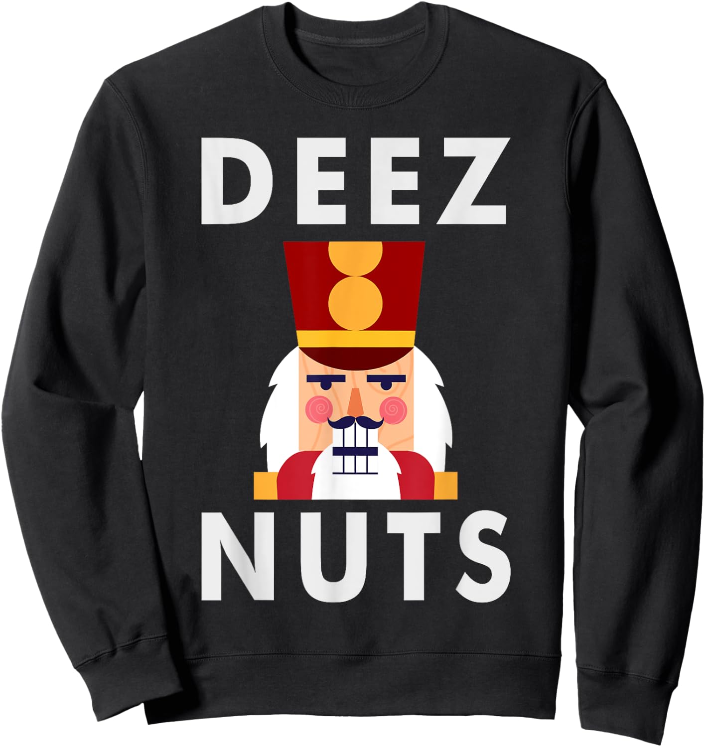 Deez Nuts | Funny Christmas Nutcracker Kids Sweatshirt - Sweatshirt | Black