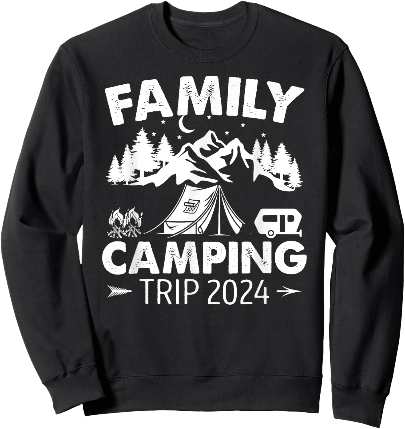 Family Camping Trip 2024 Camping Sweatshirt - Sweatshirt | Black