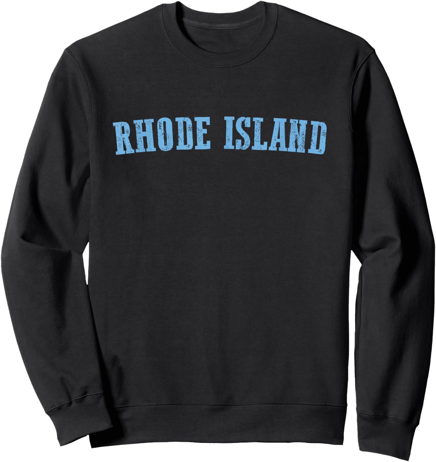 Retro Rhode Island RI Blue Vintage Design Classic Sweatshirt - Sweatshirt | Black