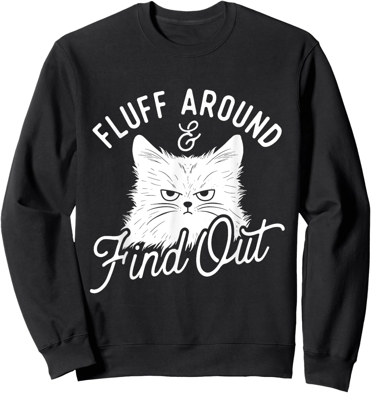 Fluff Around & Find Out - Cat Lover Kitten Owner Sweatshirt - Sweatshirt | Black