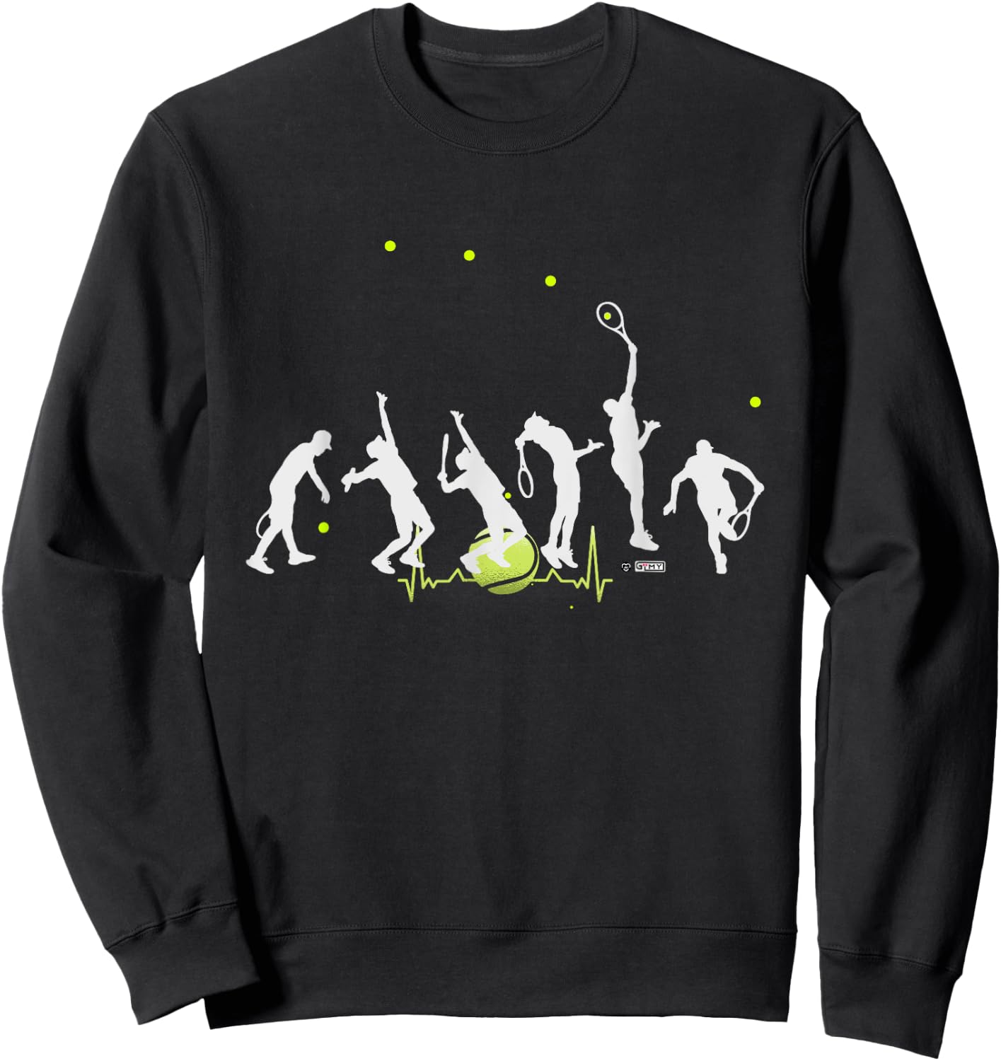 Big Tennis Serve, Soft Serve Tennis, Tennis Ball Pulse Sweatshirt - Sweatshirt | Black