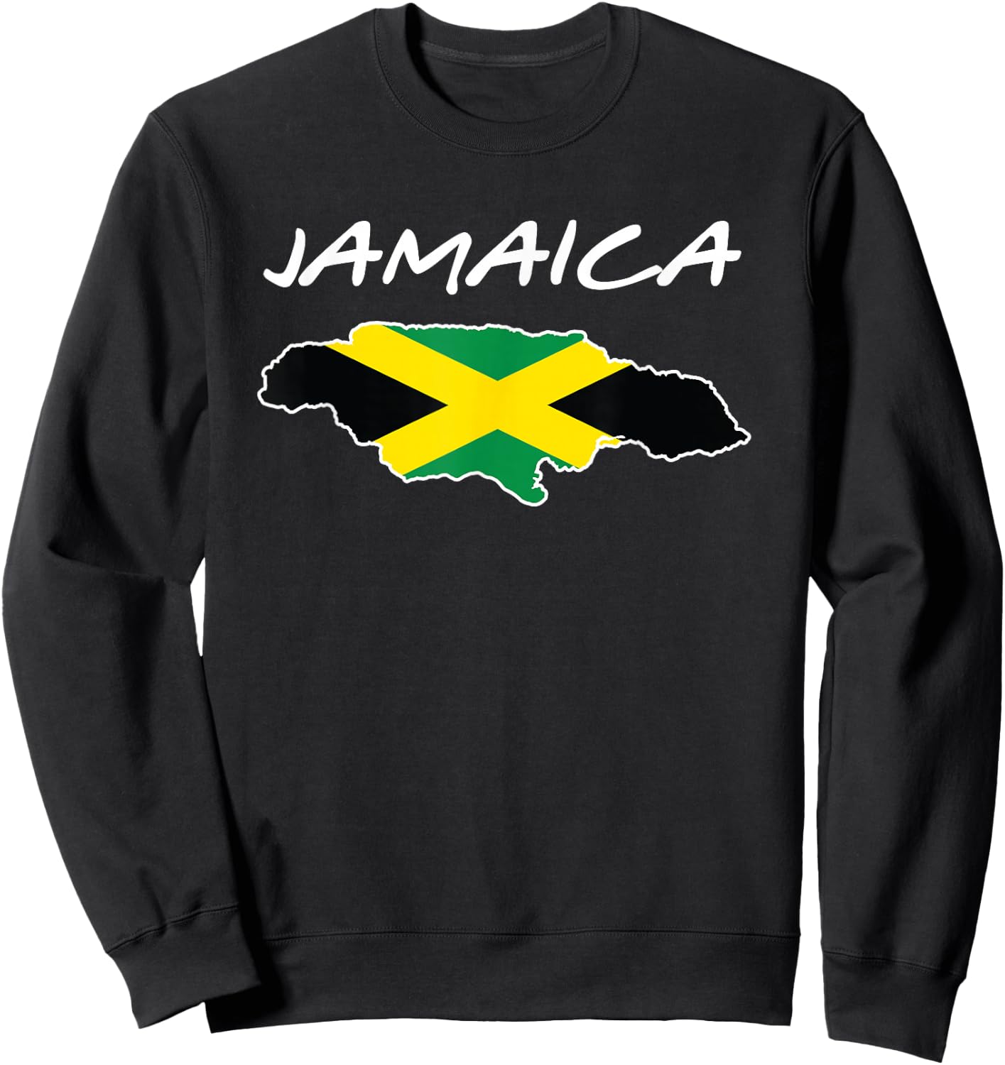 Retro Jamaica Flag Jamaican Island Travel Vacation Souvenir Sweatshirt - Sweatshirt | Black