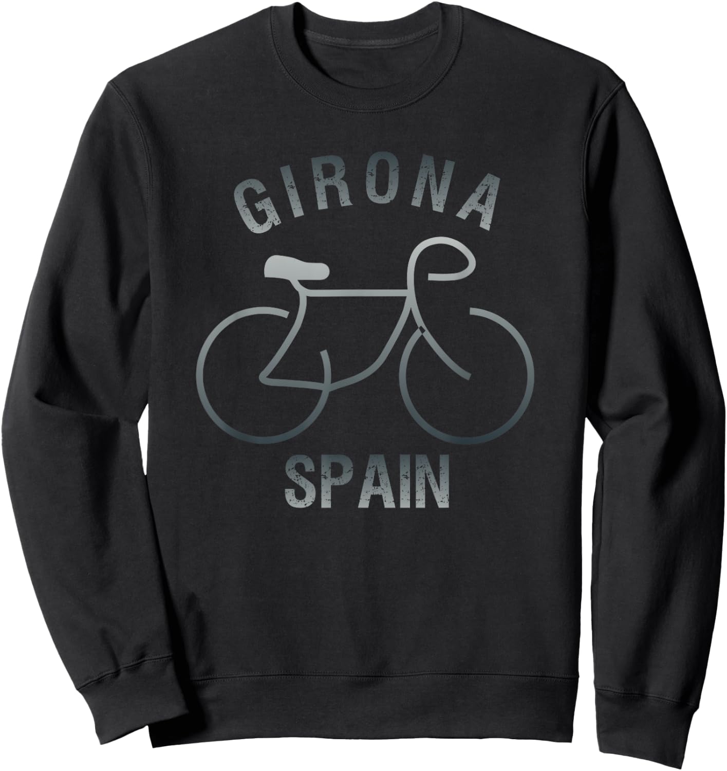 Biking Girona Spain graphic Sweatshirt - Sweatshirt | Black