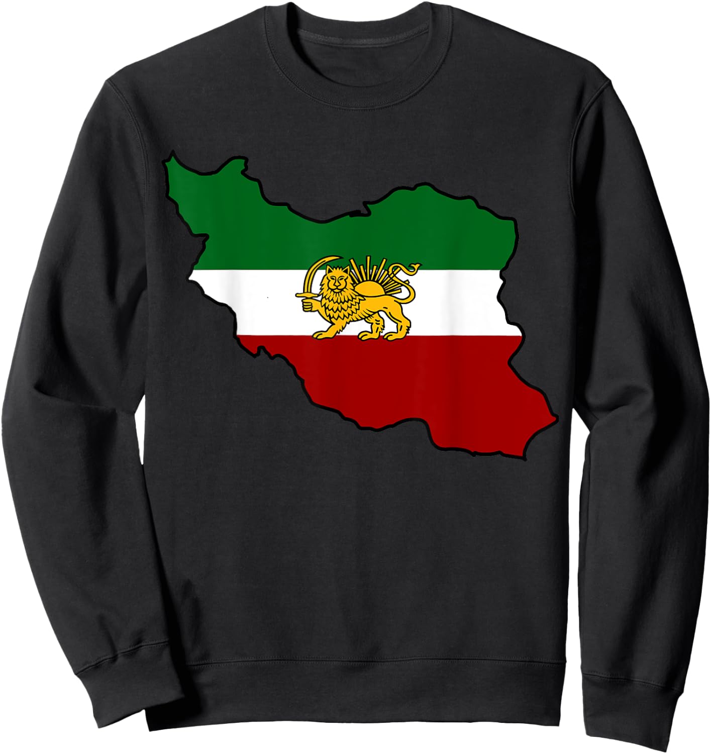 Iran flag with a lion Sweatshirt - Sweatshirt | Black