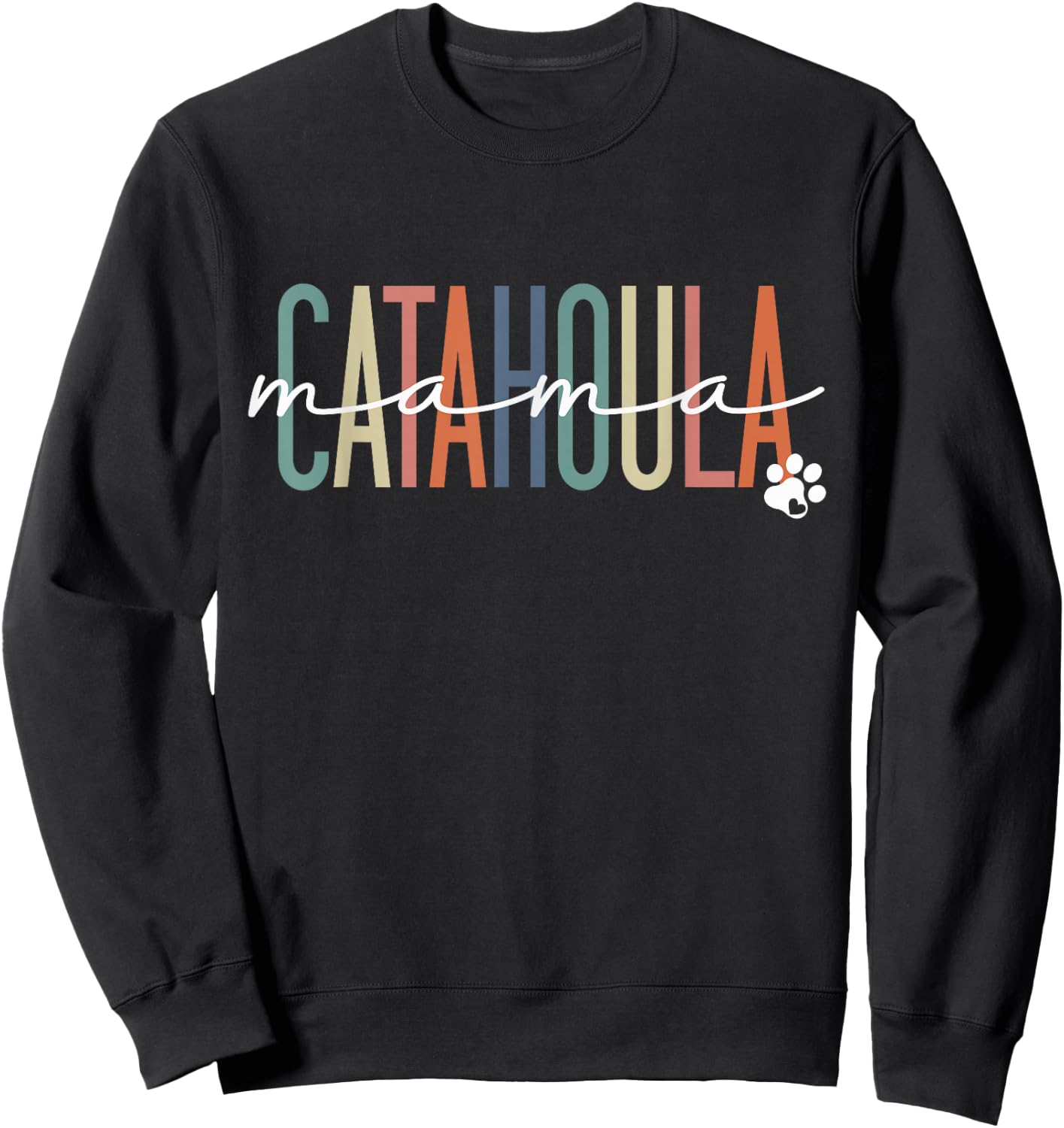 Catahoula Mama Catahoula Leopard Dog Mom Mother's Day Sweatshirt - Sweatshirt | Black