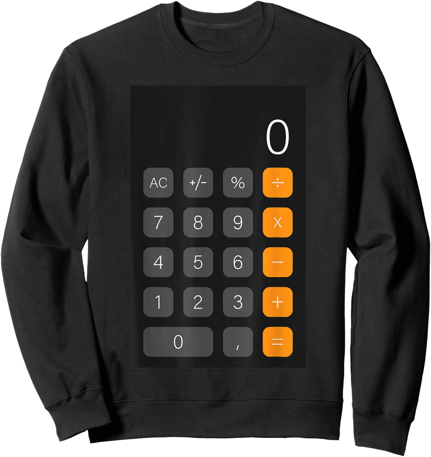 Funny Accountant Halloween Costume Outfit Math Calculator Sweatshirt - Sweatshirt | Black