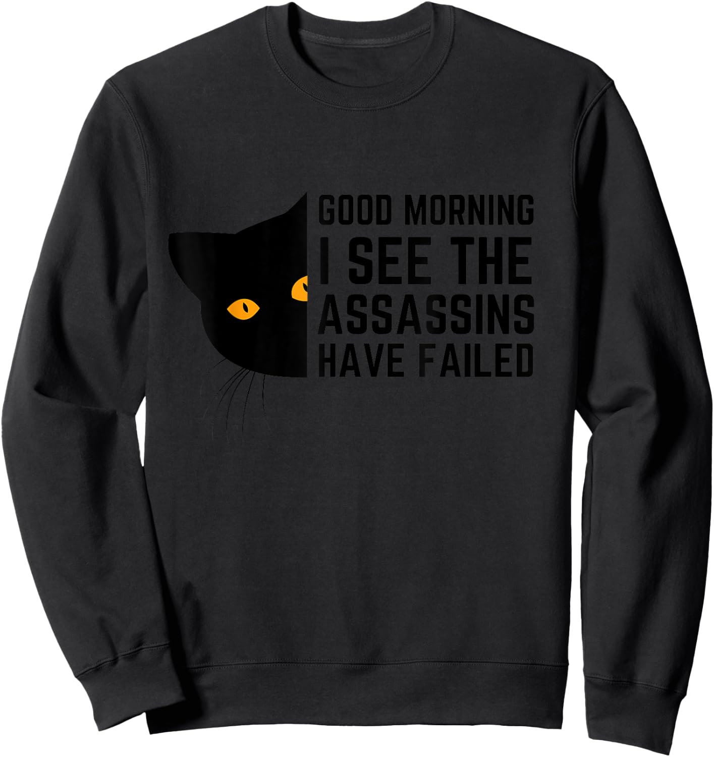 Good Morning I See The Assassins Have Failed Sweatshirt - Sweatshirt | Black