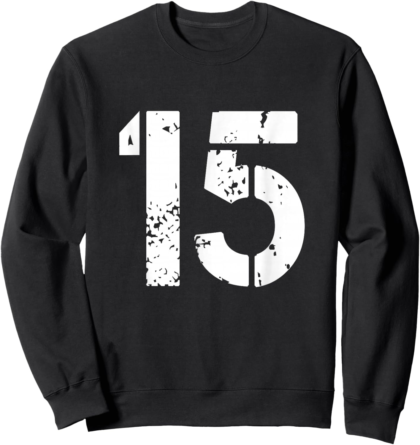 Number 15 Varsity Team - 15th Birthday & Fifteen Years Old Sweatshirt - Sweatshirt | Black