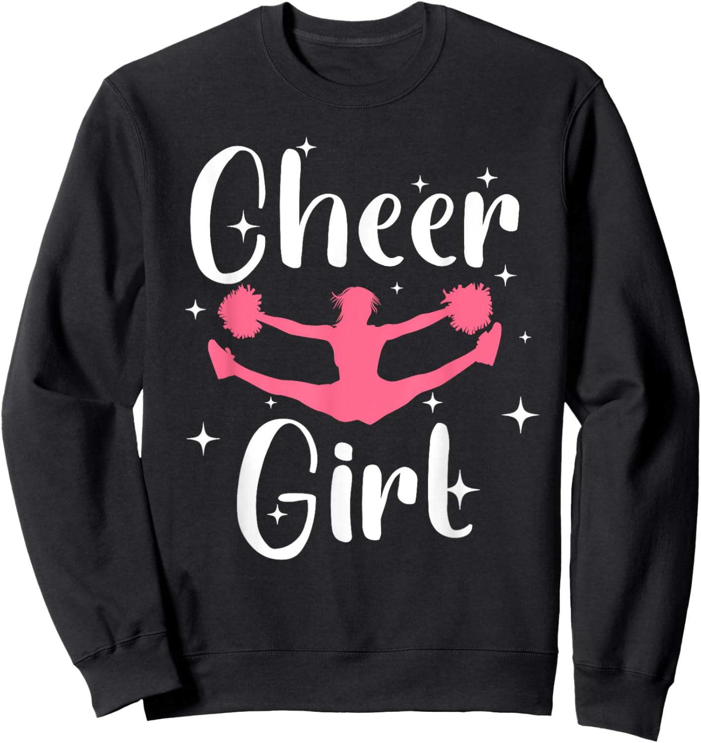 Funny Cheerleader Design for Girls Teen Women Cheerleading Small Sweatshirt - Sweatshirt | Black