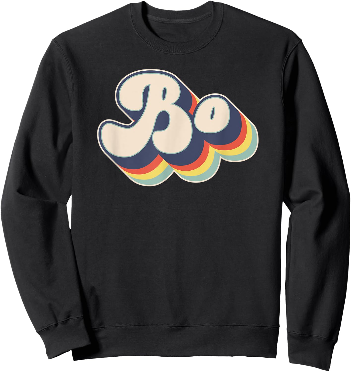 Bo Name Personalized Surname First Name Bo Sweatshirt - Sweatshirt | Black