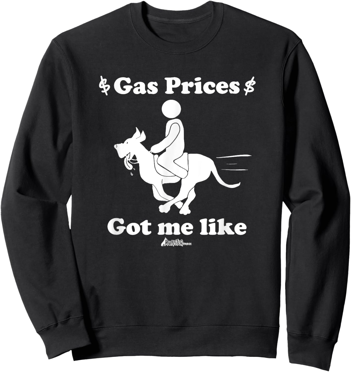 Funny Great Dane Gas Prices Top, Great Dane Shirt, Funny Dog Women Sweatshirt - Sweatshirt | Black