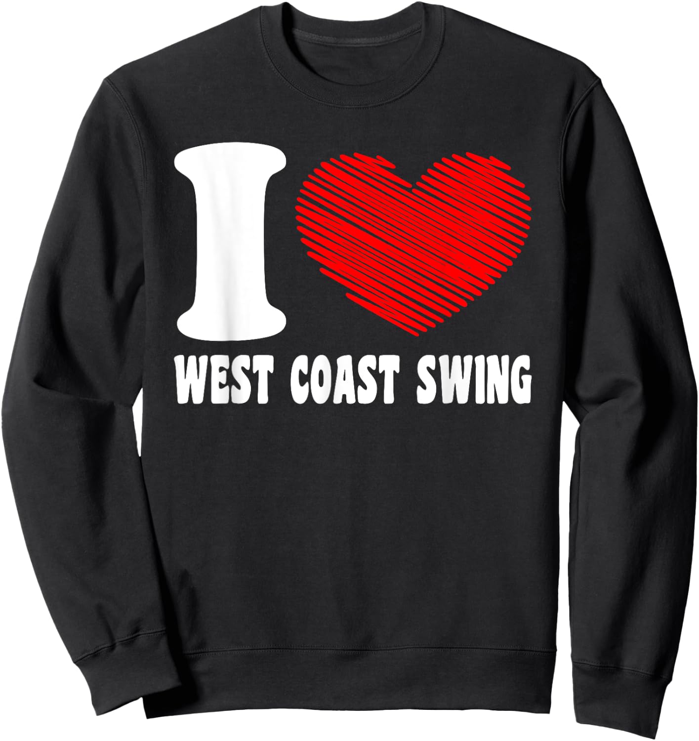 Retro West Coast Swing Dance - West Coast Swing Sweatshirt - Sweatshirt | Black