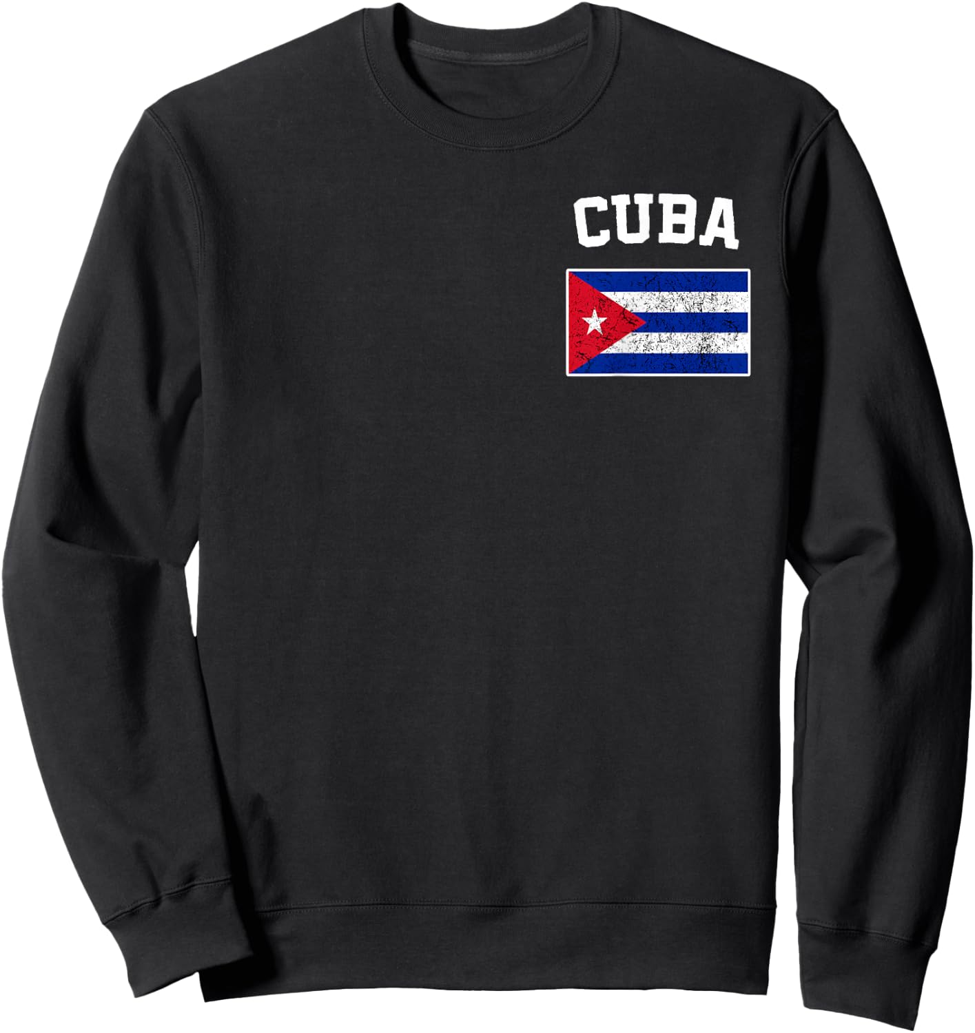 Cuba Cuban Flag Pride Hispanic Heritage Men Women Kids Sweatshirt - Sweatshirt | Black