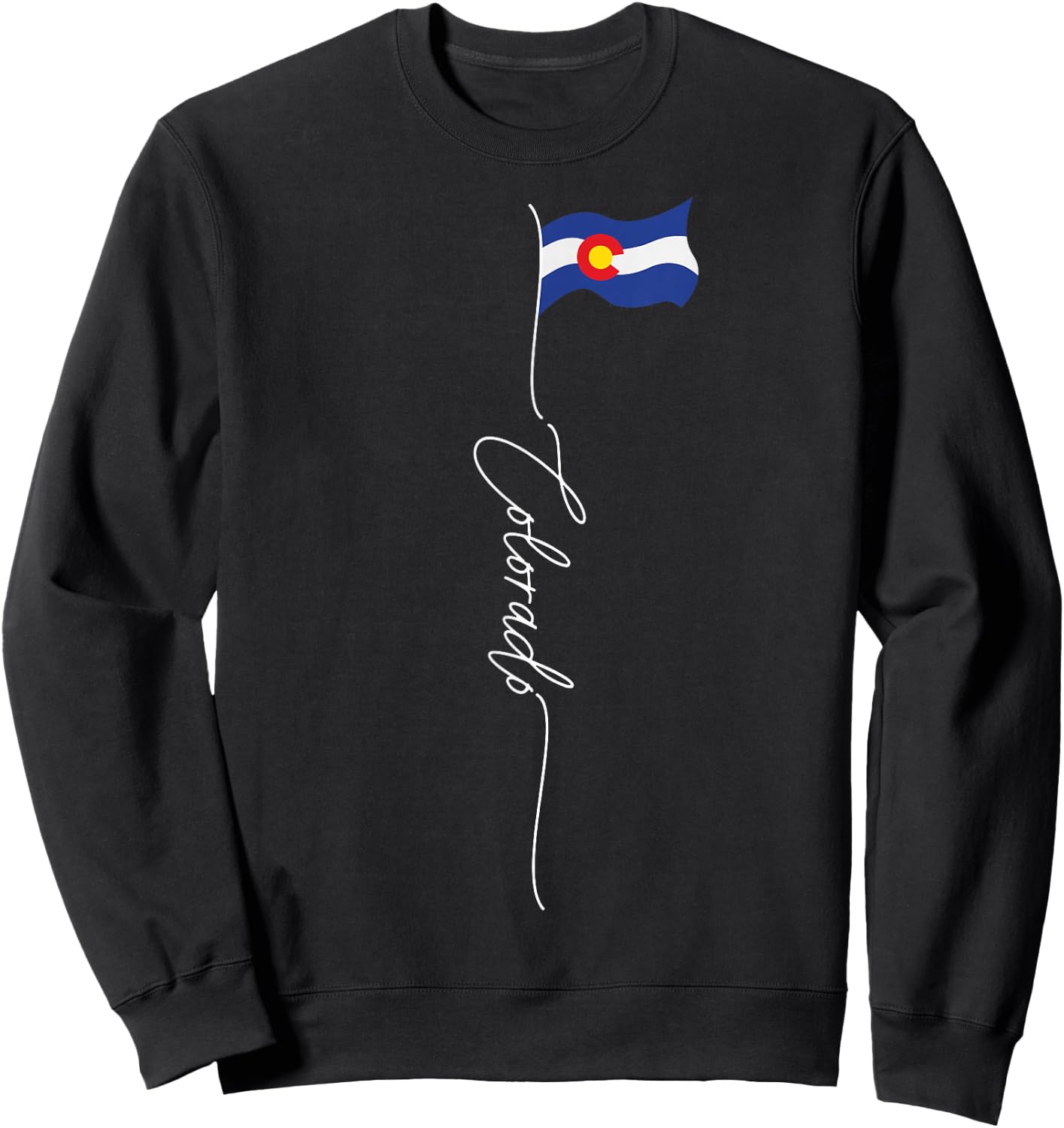 Colorado Flag, Colorado USA, Coloradans Elegant Enthusiast Sweatshirt - Sweatshirt | Black