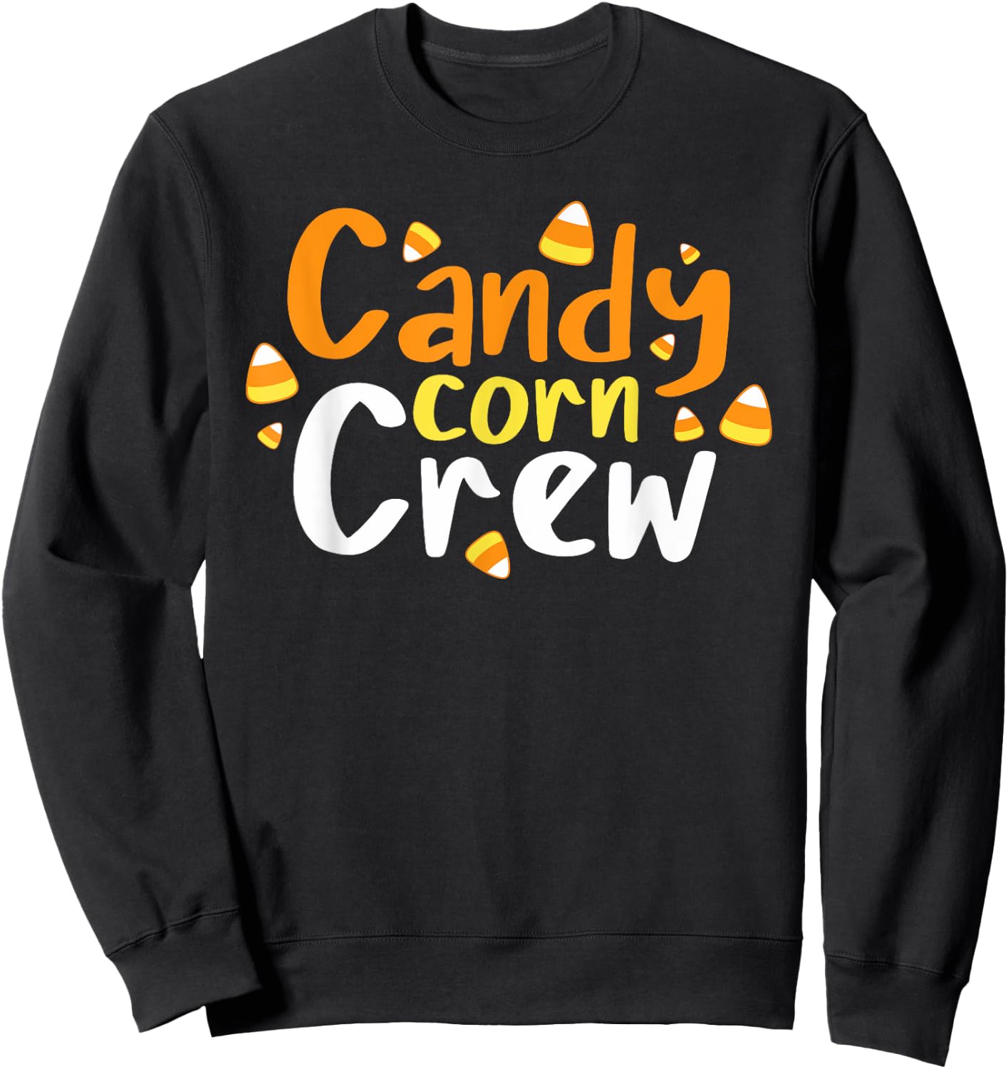 Candy Corn Crew Funny Halloween Sweatshirt - Sweatshirt | Black