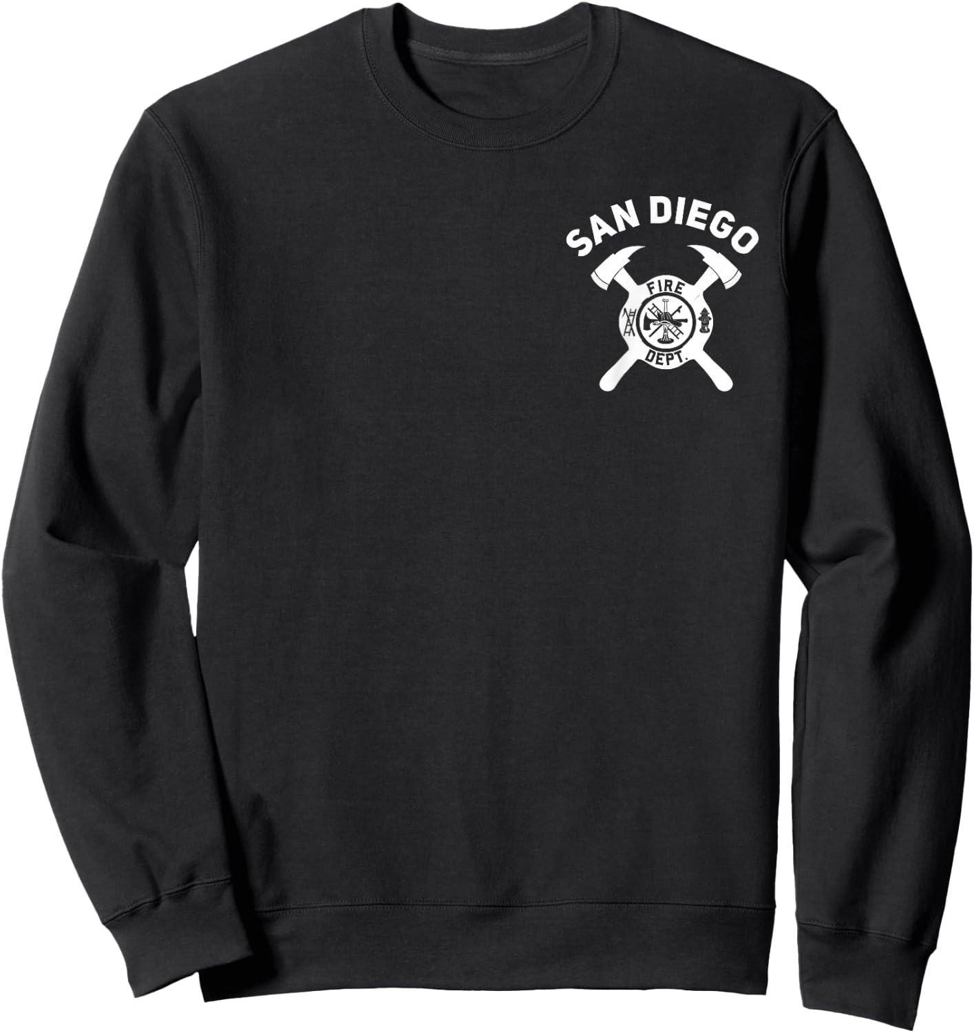 City Of San Diego Fire Department California Firefighter Sweatshirt - Sweatshirt | Black