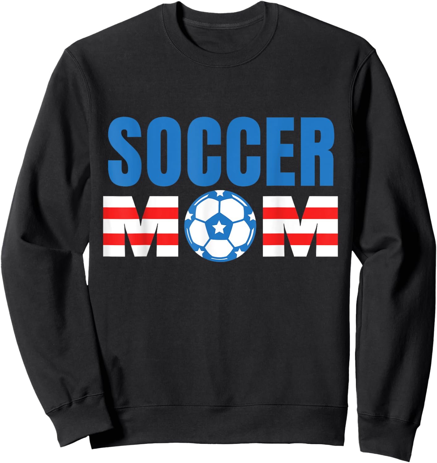 Soccer Mom Proud Kids Girl Teen Football Mothers Sweatshirt - Sweatshirt | Black