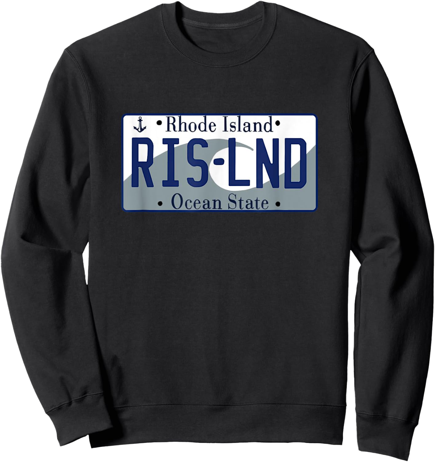Rhode Island - RI - License Plate - Classic Sweatshirt - Sweatshirt | Black