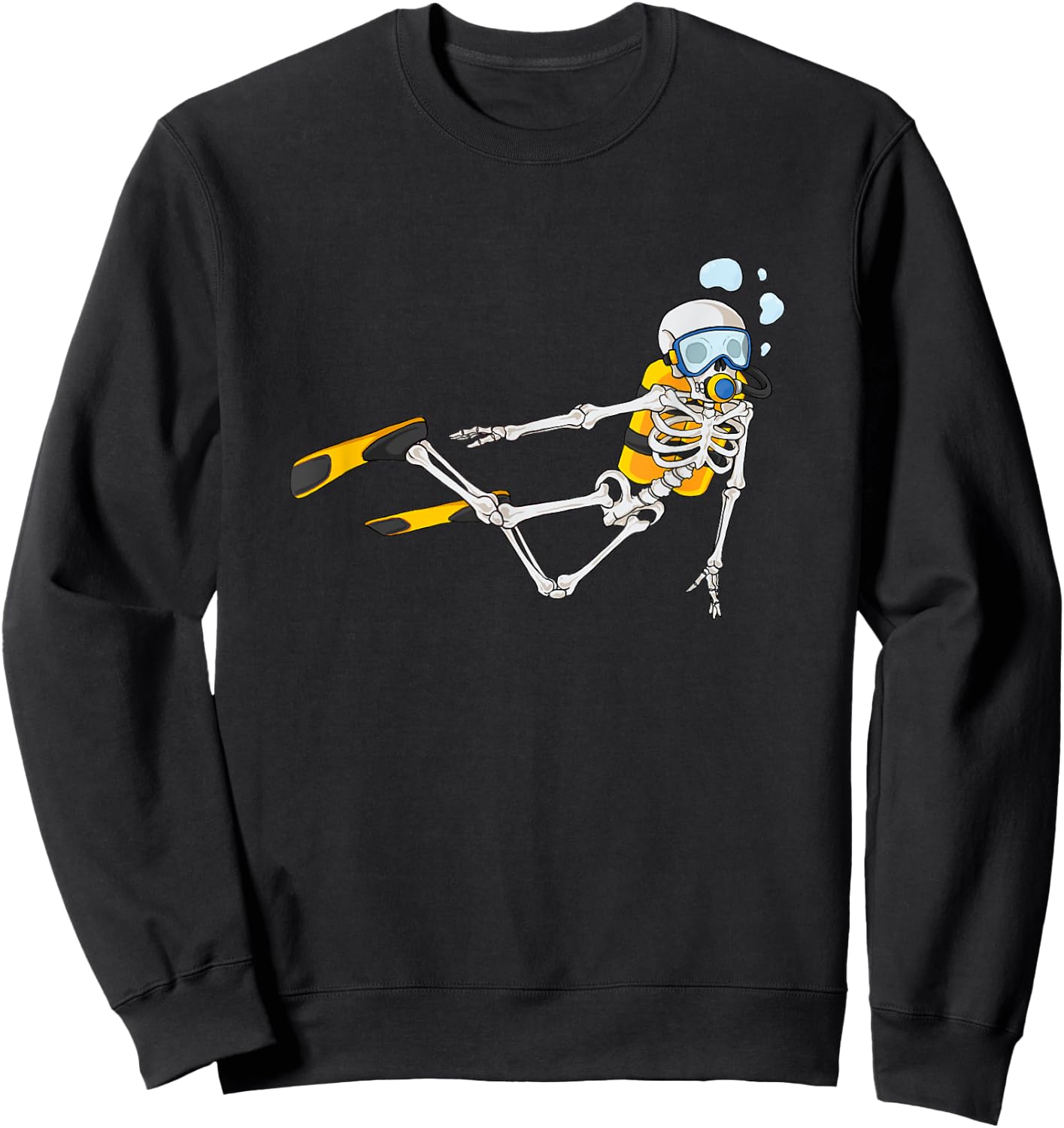 Skeleton Scuba Diver - Scuba Diving Underwater Ocean Sweatshirt - Sweatshirt | Black
