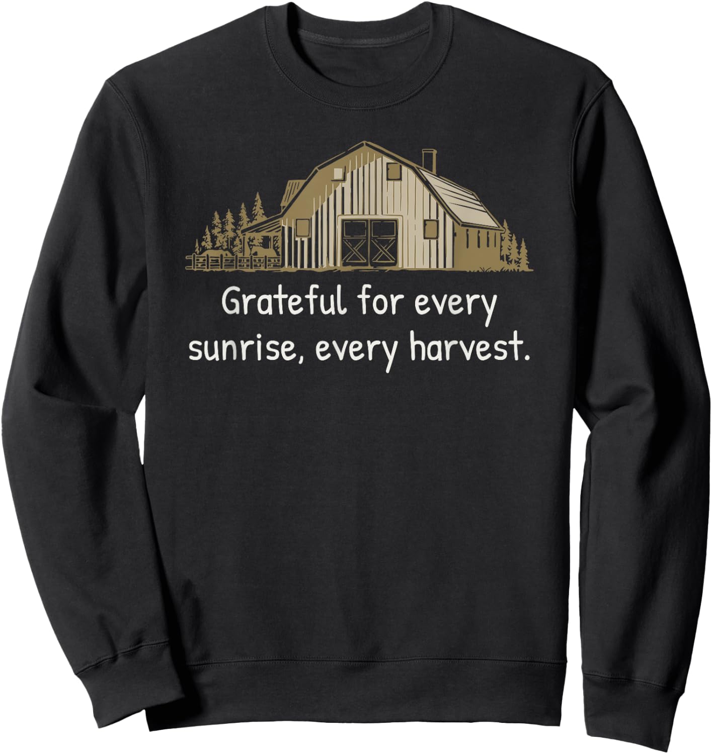 Embrace the Farming Life Harvest Homestead Farmer Sweatshirt - Sweatshirt | Black