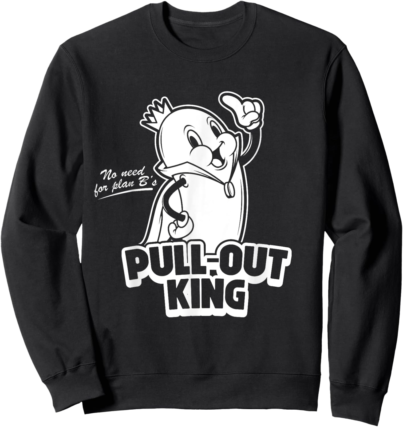 Pull Out King Dirty Funny Hot Dog Weiner Retro Adult Humor Sweatshirt - Sweatshirt | Black