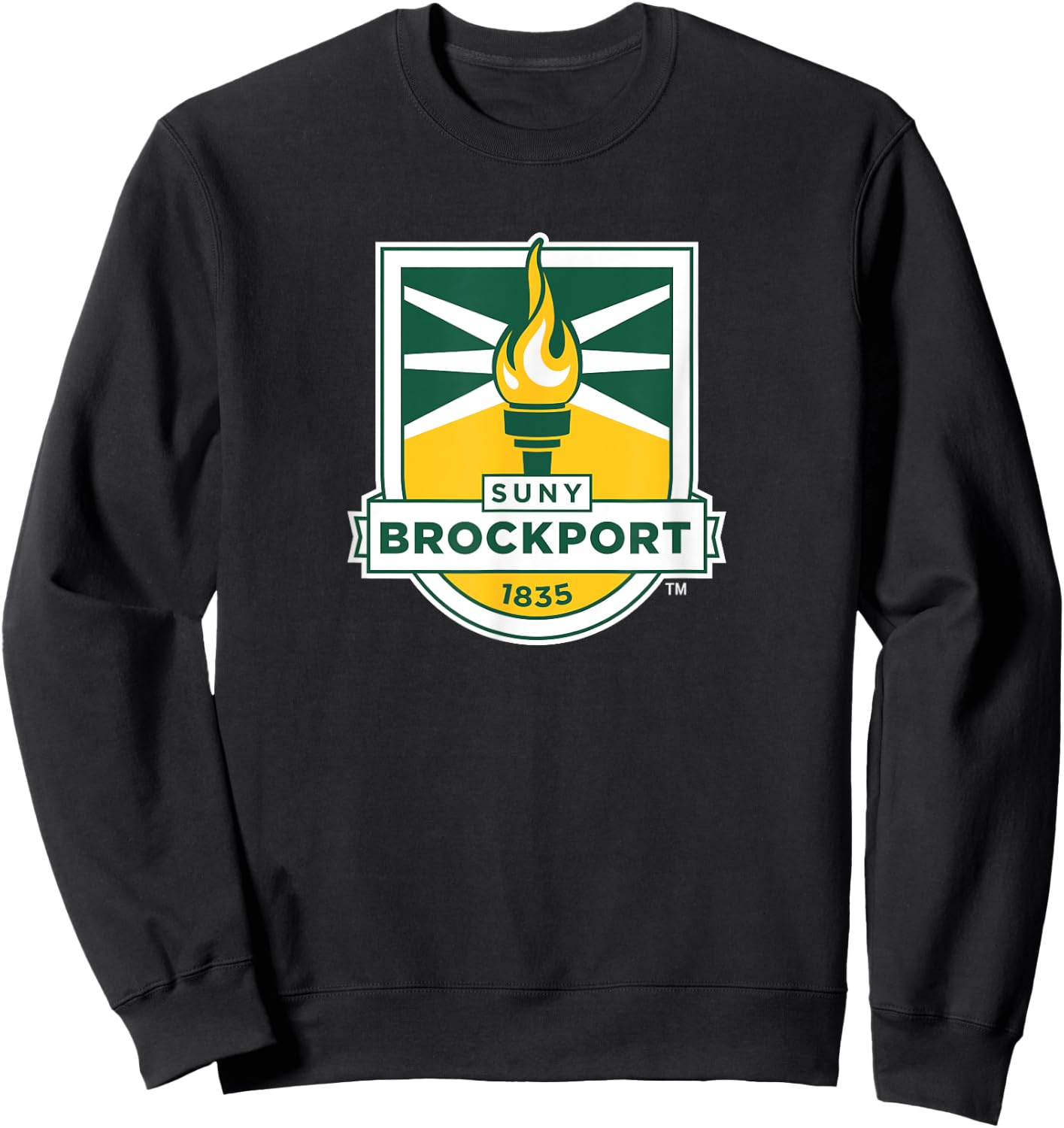 SUNY Brockport Golden Eagles Institutional Shield Sweatshirt - Sweatshirt | Black