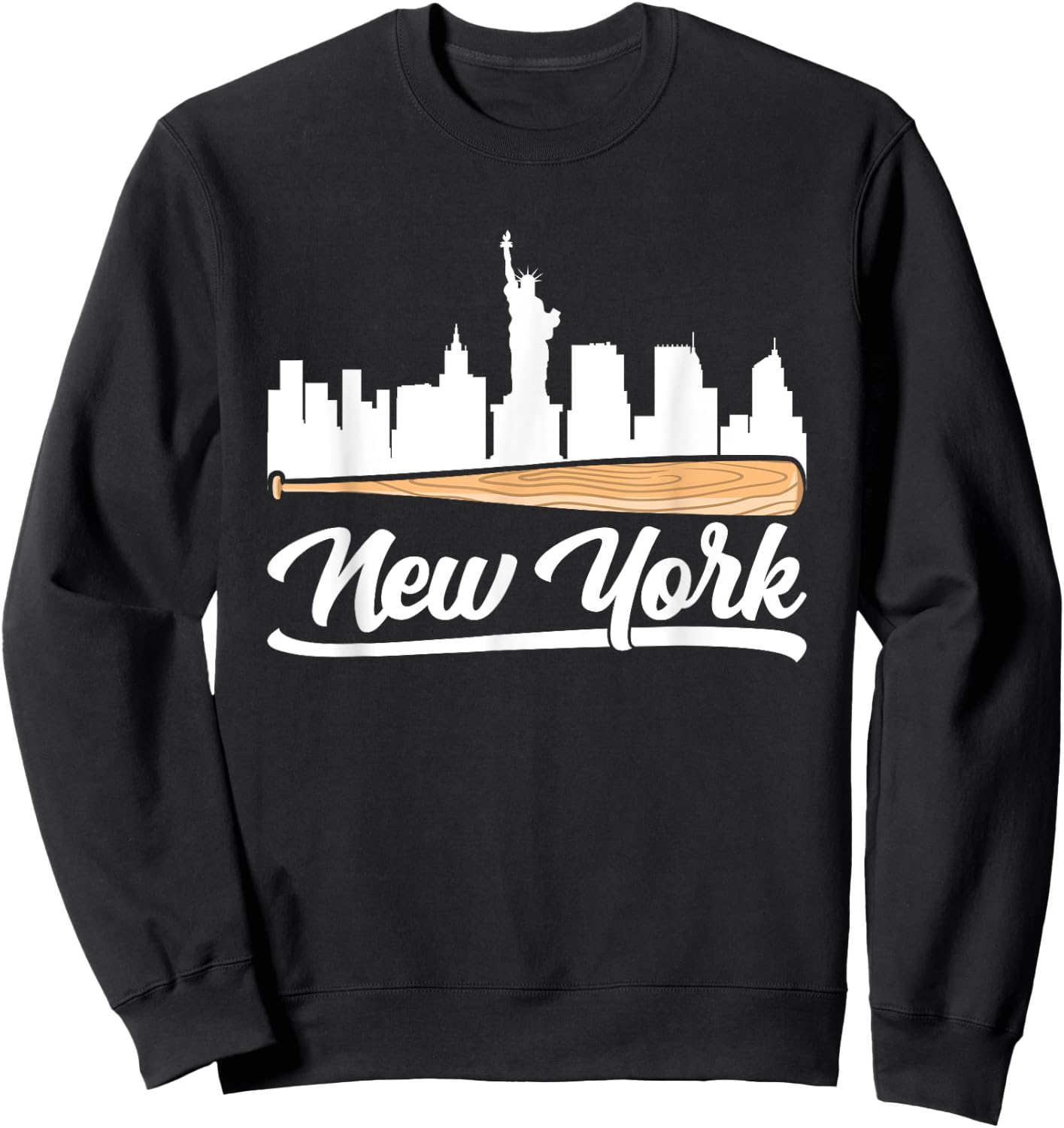 New York City Baseball Skyline Sweatshirt - Sweatshirt | Black