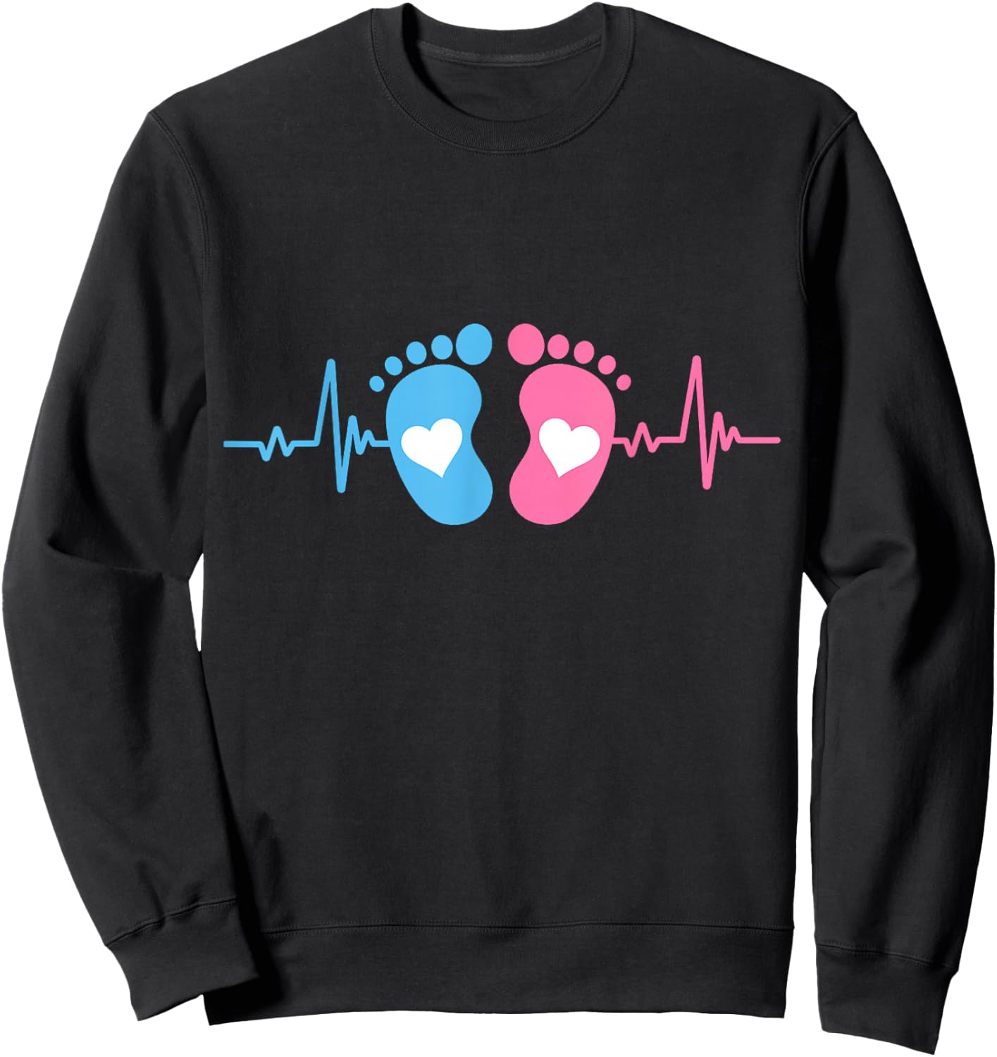 Cute Baby Tiny Humans Heartbeat Labor And Delivery L&D Nurse Sweatshirt - Sweatshirt | Black