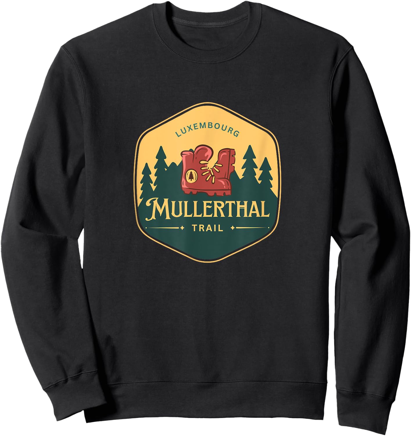 Mullerthal Trail Luxembourg Escapardenne Eislek Trail Hiking Sweatshirt - Sweatshirt | Black