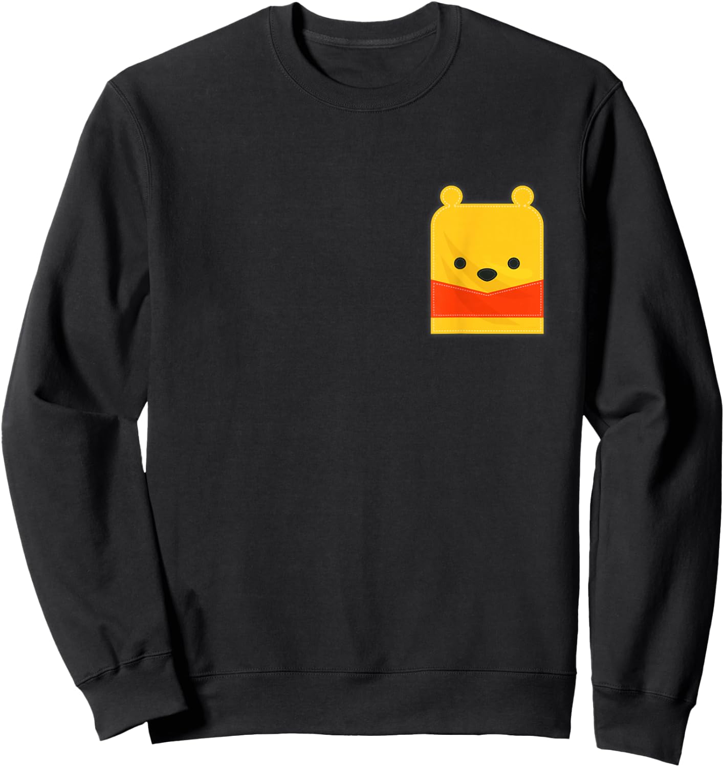 Disney Winnie The Pooh Small Block Character Pocket Sweatshirt - Sweatshirt | Black
