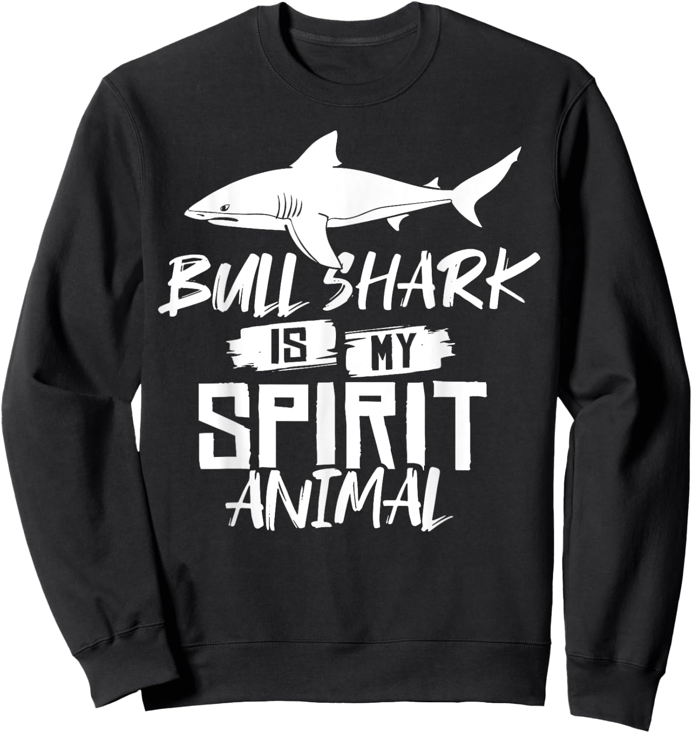 Bull Shark Teeth Animal Funny Ocean Sweatshirt - Sweatshirt | Black