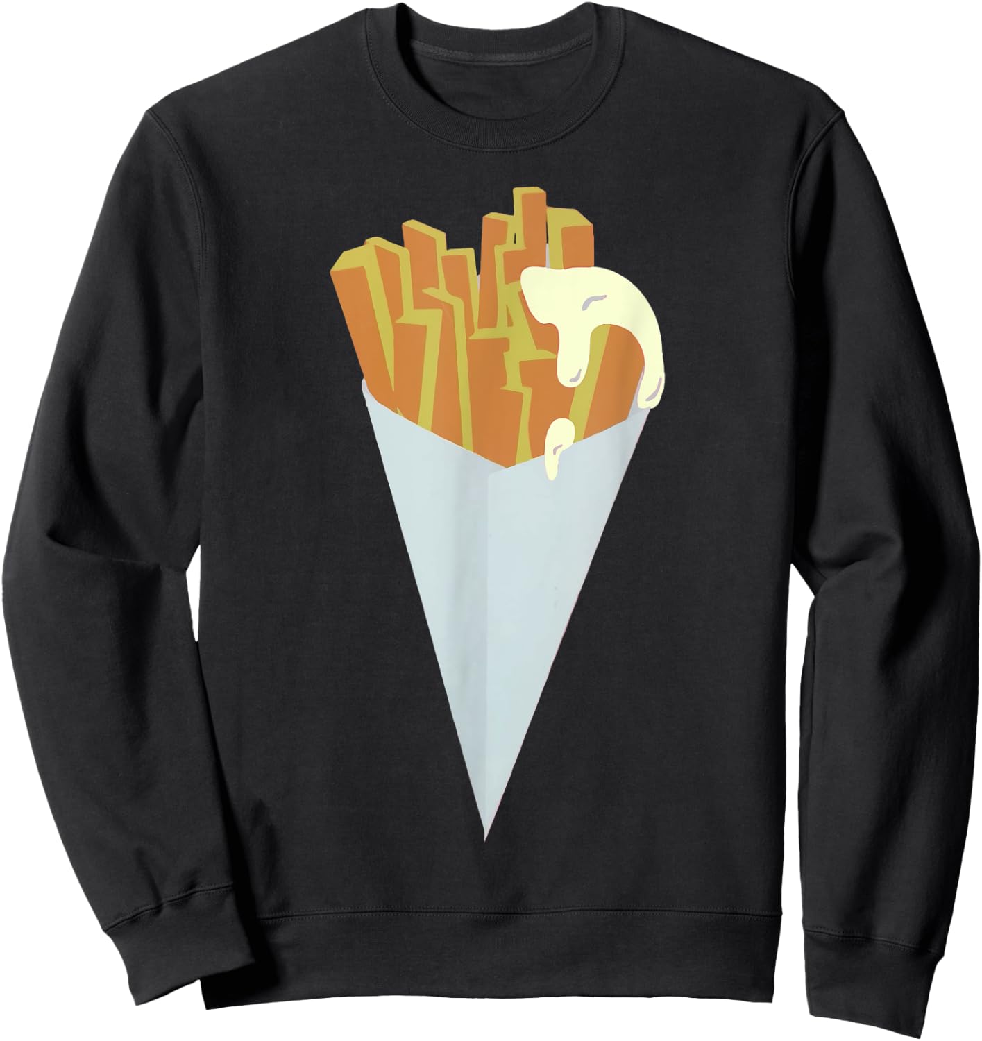 Belgian fries with mayonaise Sweatshirt - Sweatshirt | Black