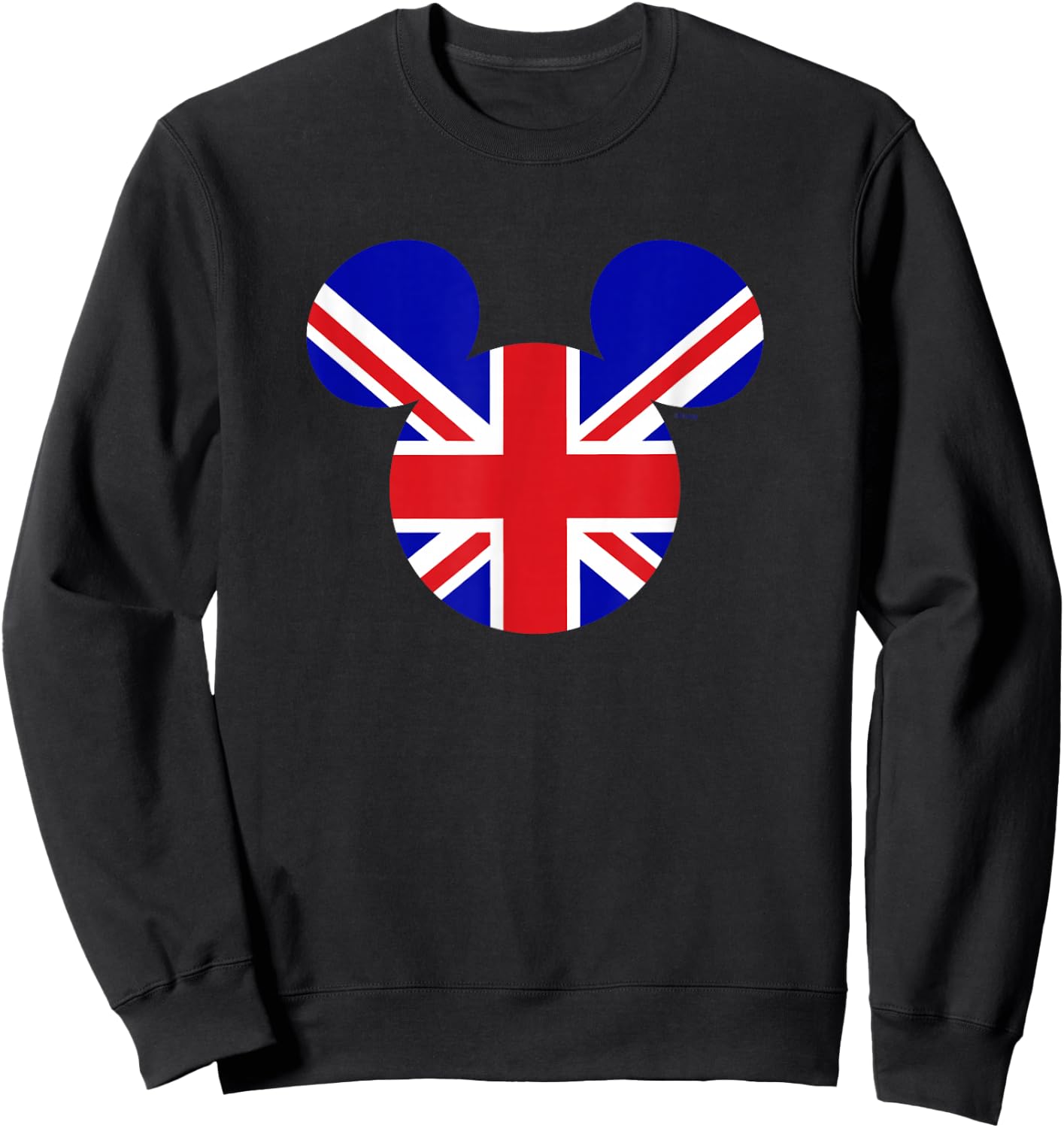 Disney Mickey Mouse King's Coronation UK Flag Union Jack Sweatshirt - Sweatshirt | Black
