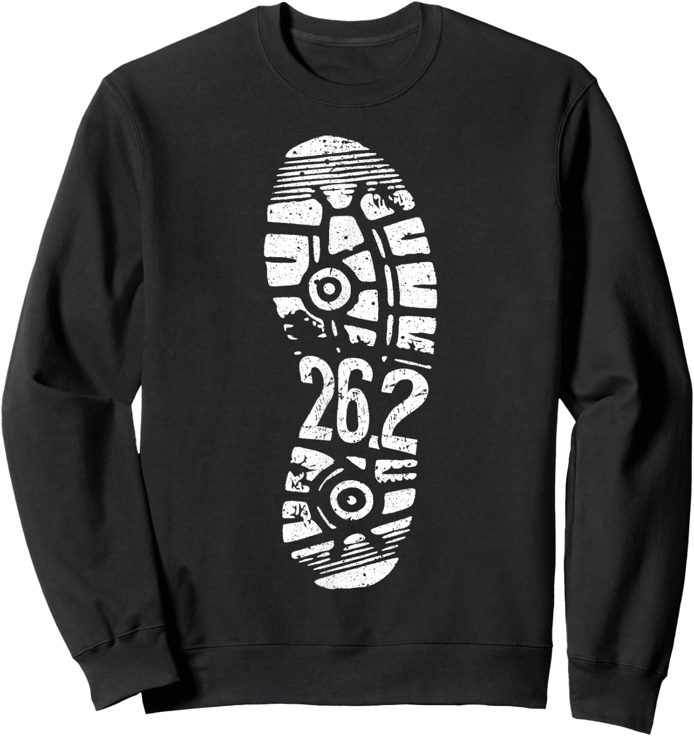 Cool Marathon Art Men Women 26.2 Marathoner Running Finisher Sweatshirt - Sweatshirt | Black