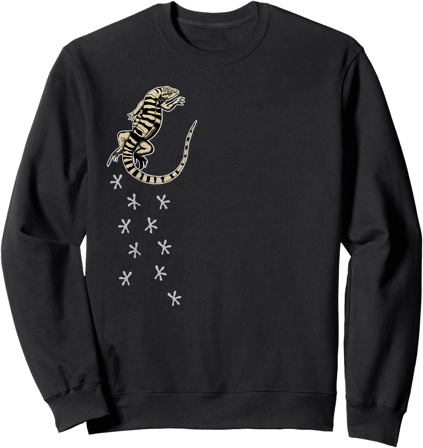 Tegu Owner Footprints Tegu Lover Tegu Lizard Sweatshirt - Sweatshirt | Black