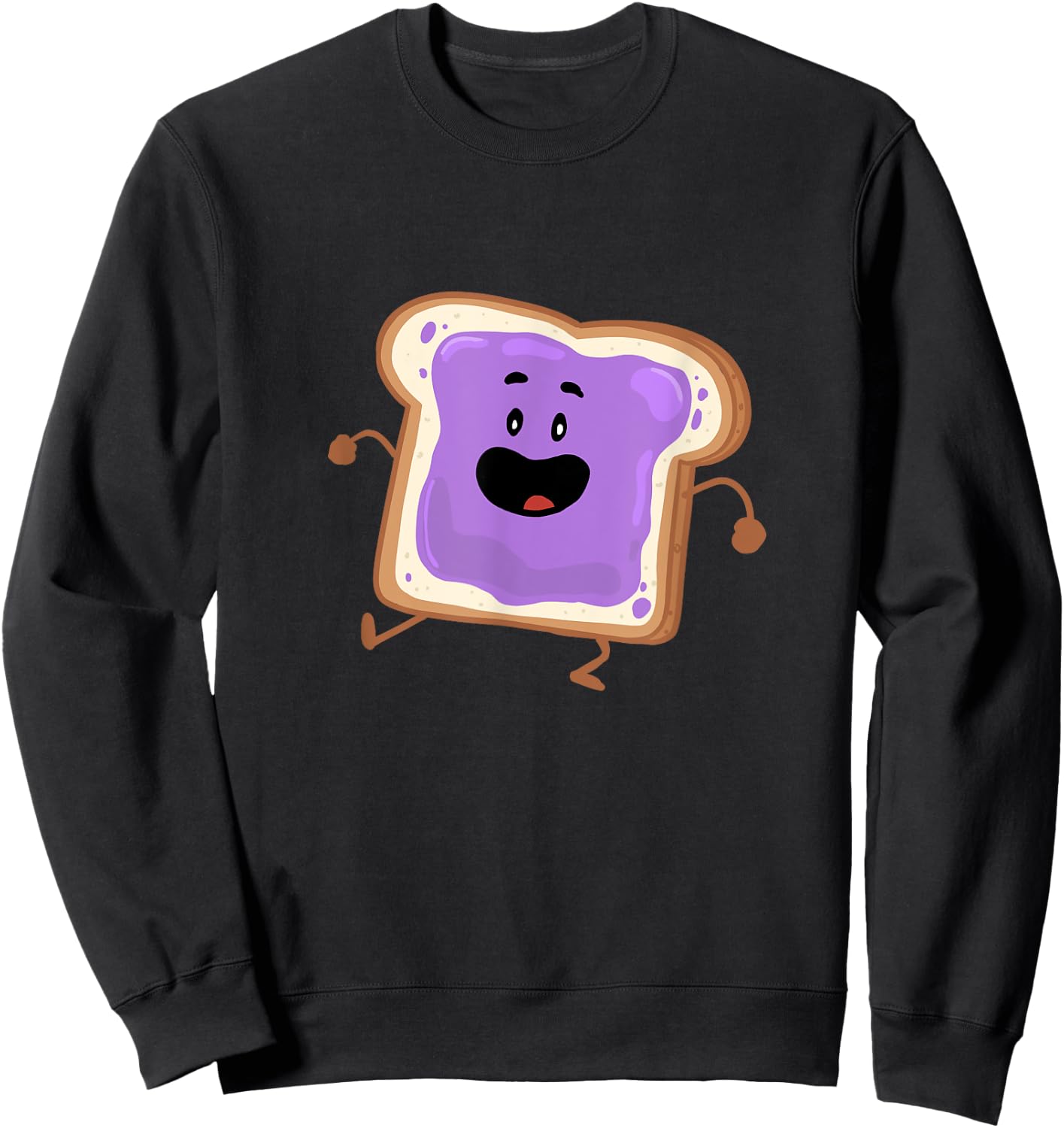 Miftees Besties Dancing Jelly Peanut Butter and Jelly Sweatshirt - Sweatshirt | Black