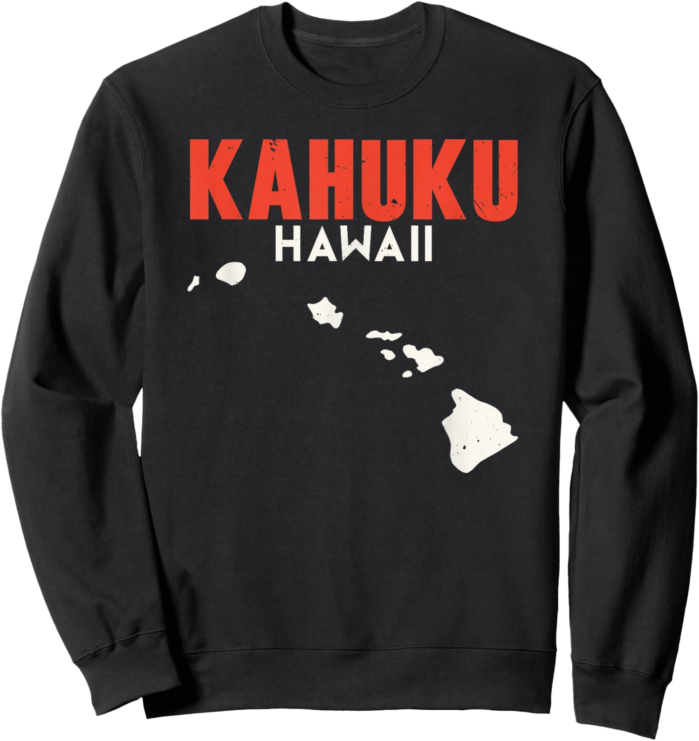 Kahuku Hawaii USA State America Travel Hawaiian Honolulu Sweatshirt - Sweatshirt | Black