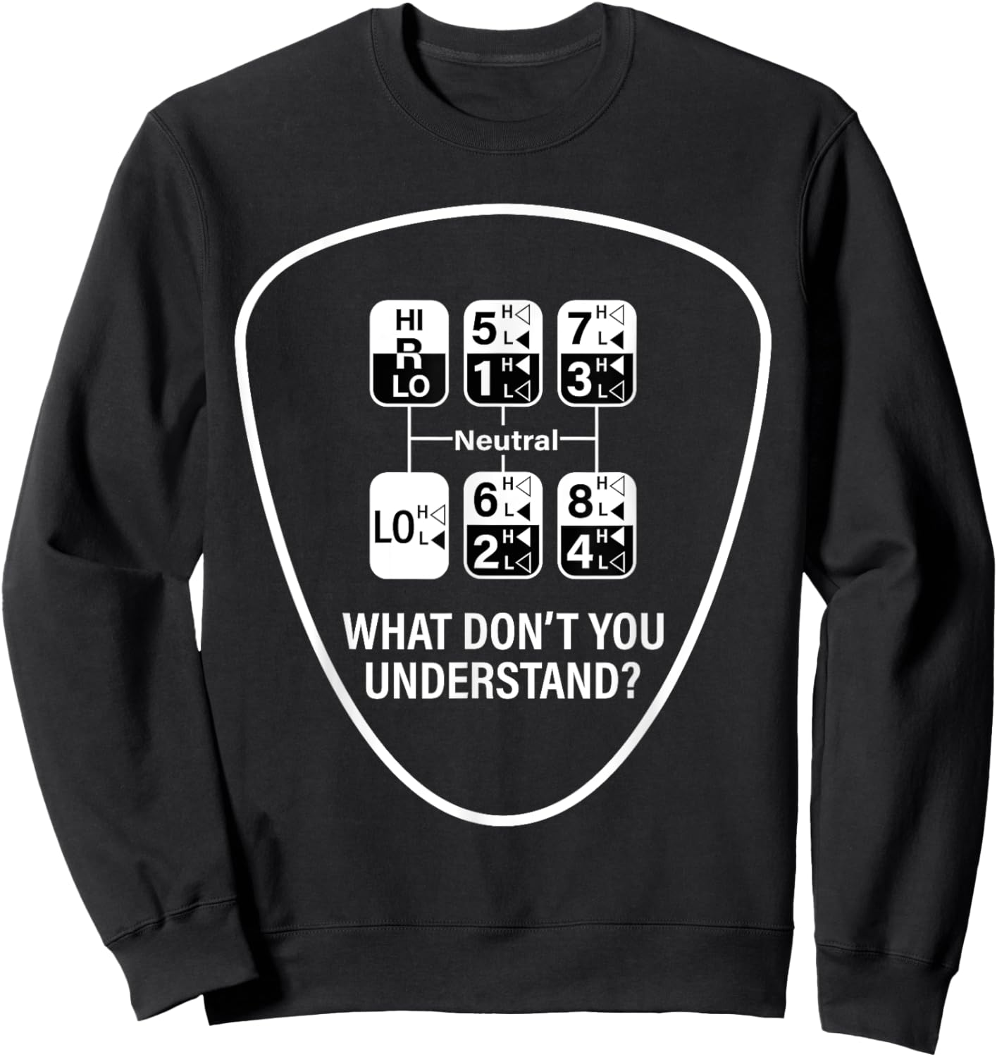 Funny OTR Driver 18 Speed Trucker Sweatshirt - Sweatshirt | Black