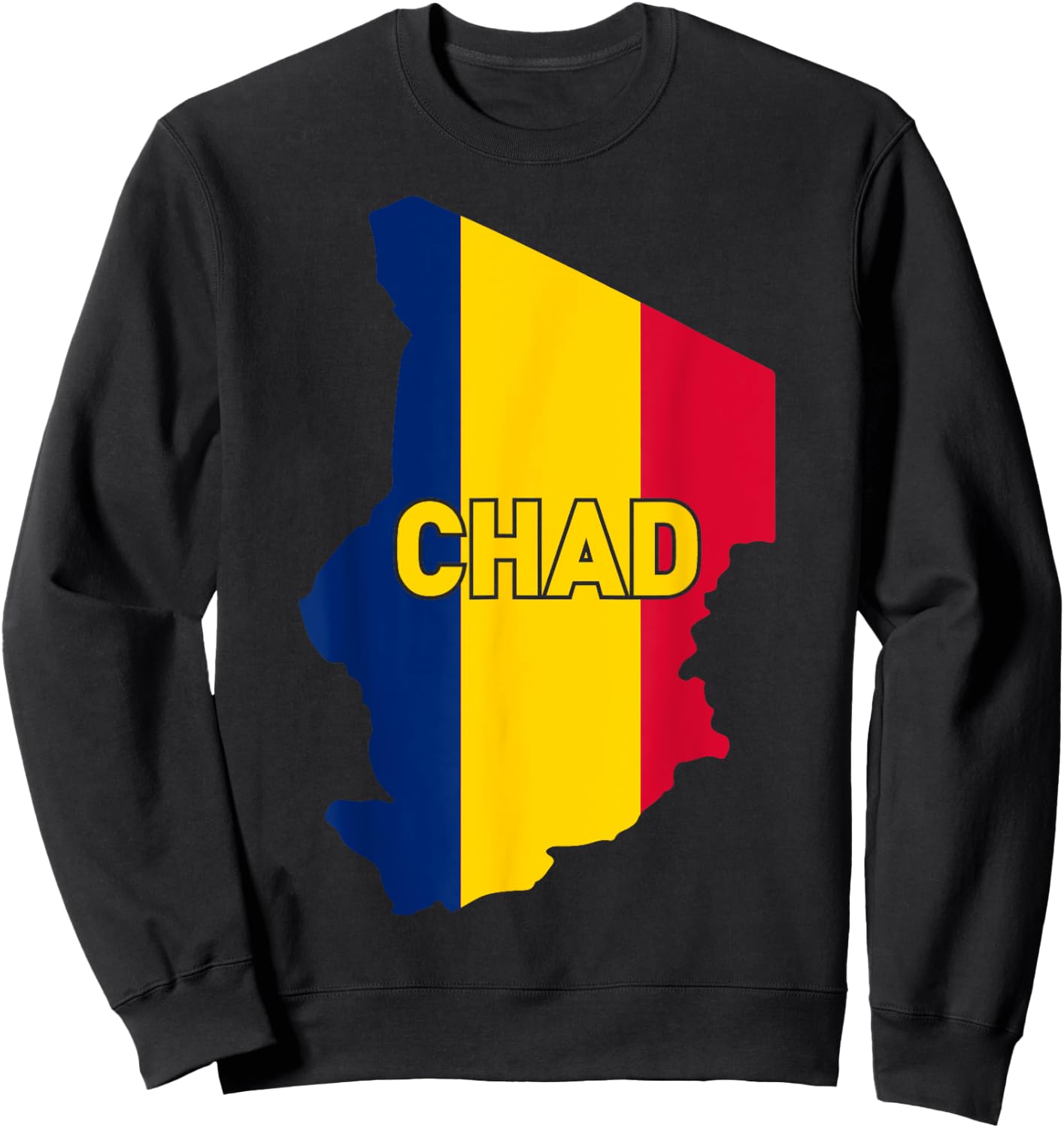 Proud Family and Patriotic Flag of Country Chad Kids Men Sweatshirt - Sweatshirt | Black